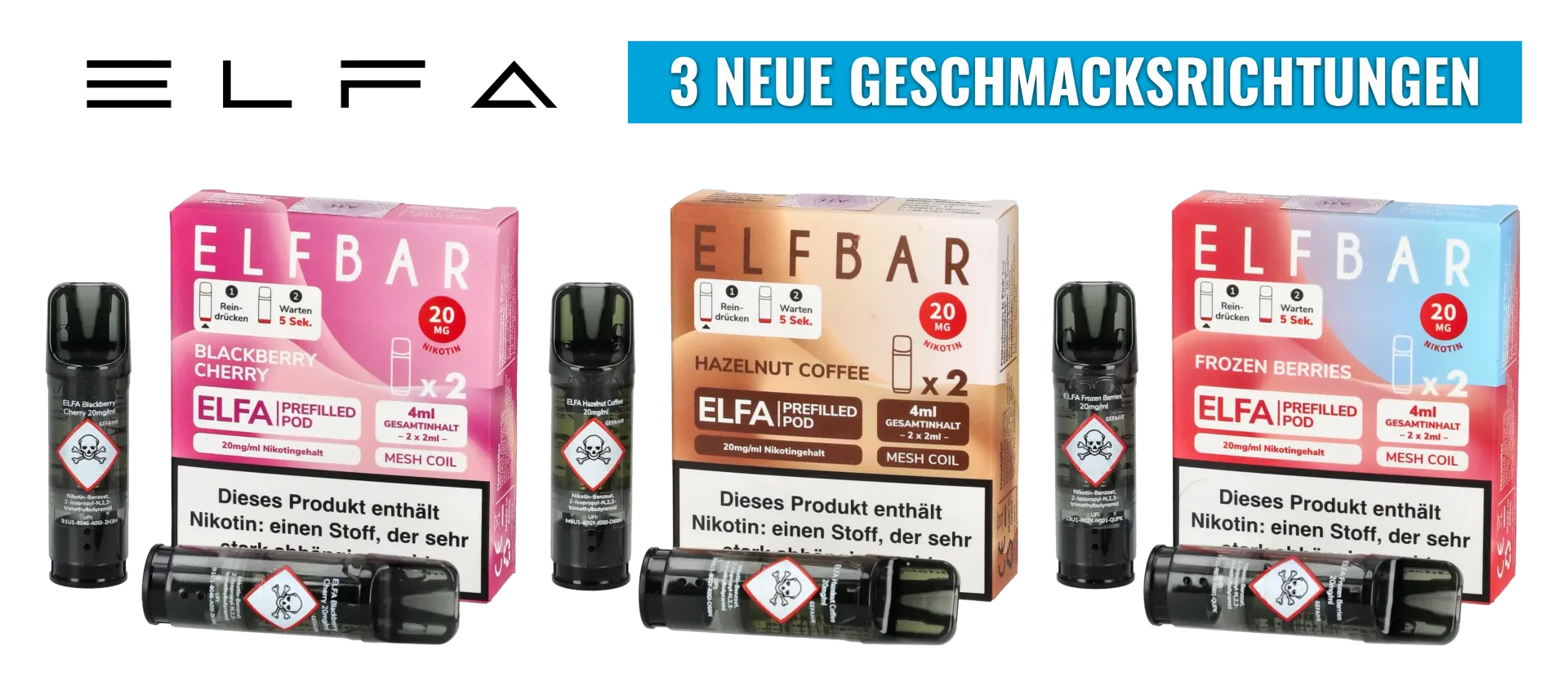 Elfbar ELFA neue Sorten Banner