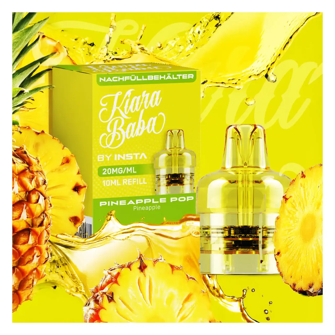 Kiara Baba 10K - Pineapple Pop - Ananas - Refill Container mit 10ml Liquid Kiara Baba - Pineapple Pop