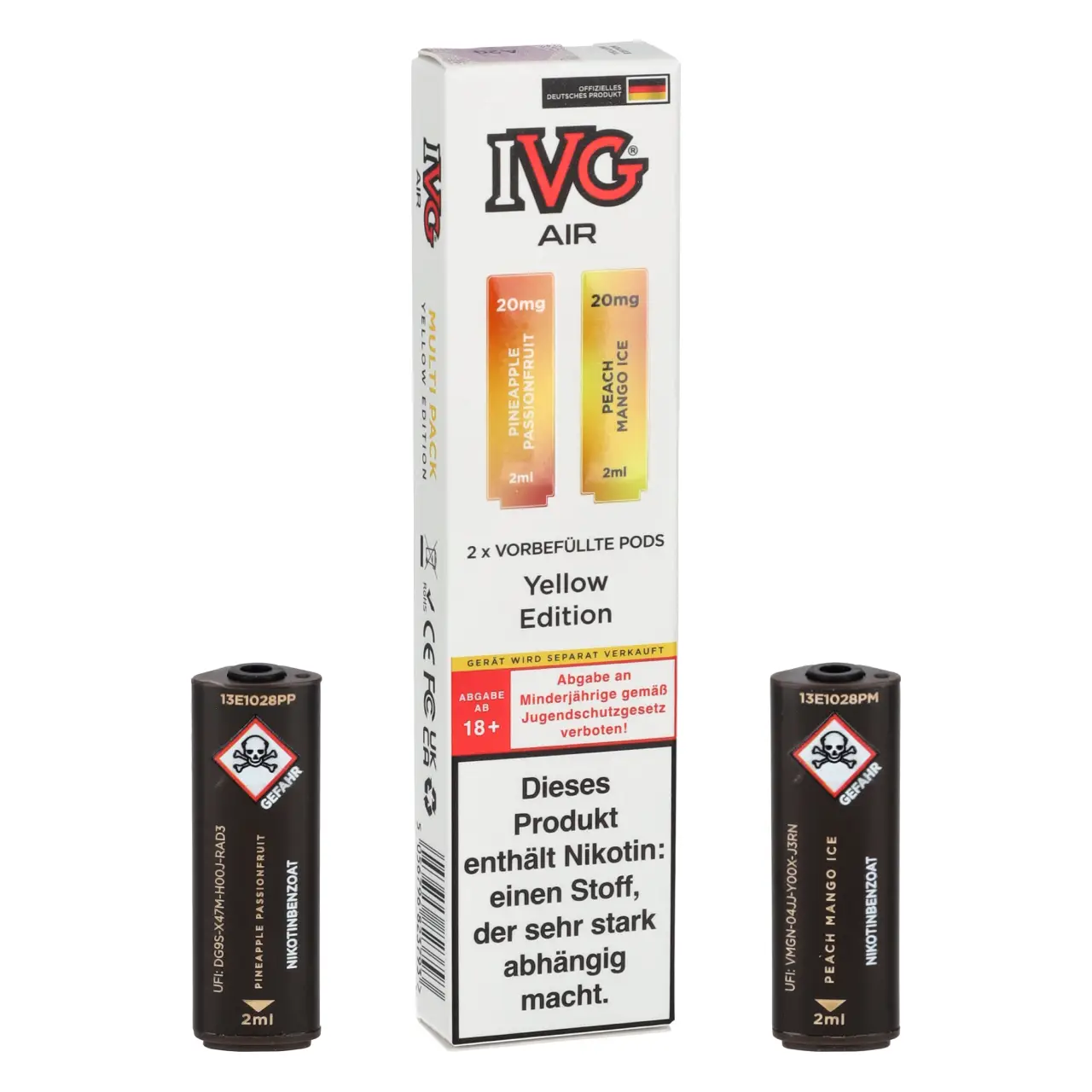 IVG Air Yellow Edition Pods, 2-er Packung IVG Air Pods Yellow Edition