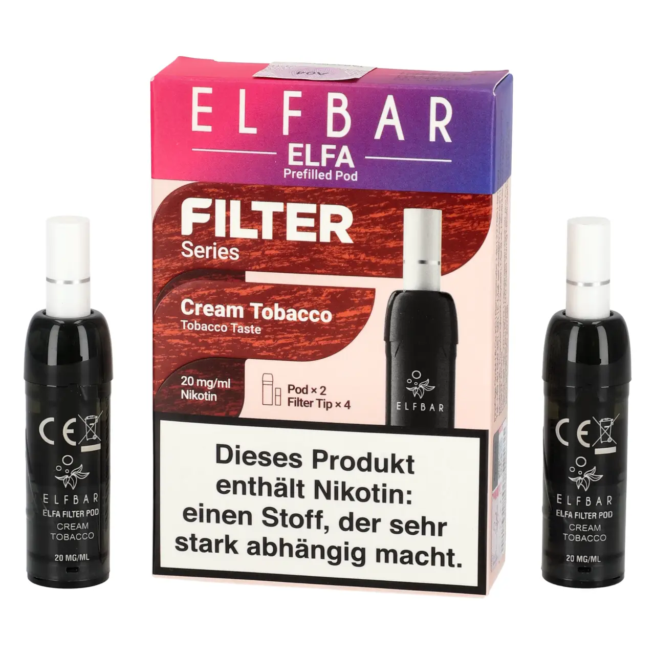Elfbar ELFA Filter Series Pod Cream Tobacco Elfbar ELFA Filter Series Pod Cream Tobacco