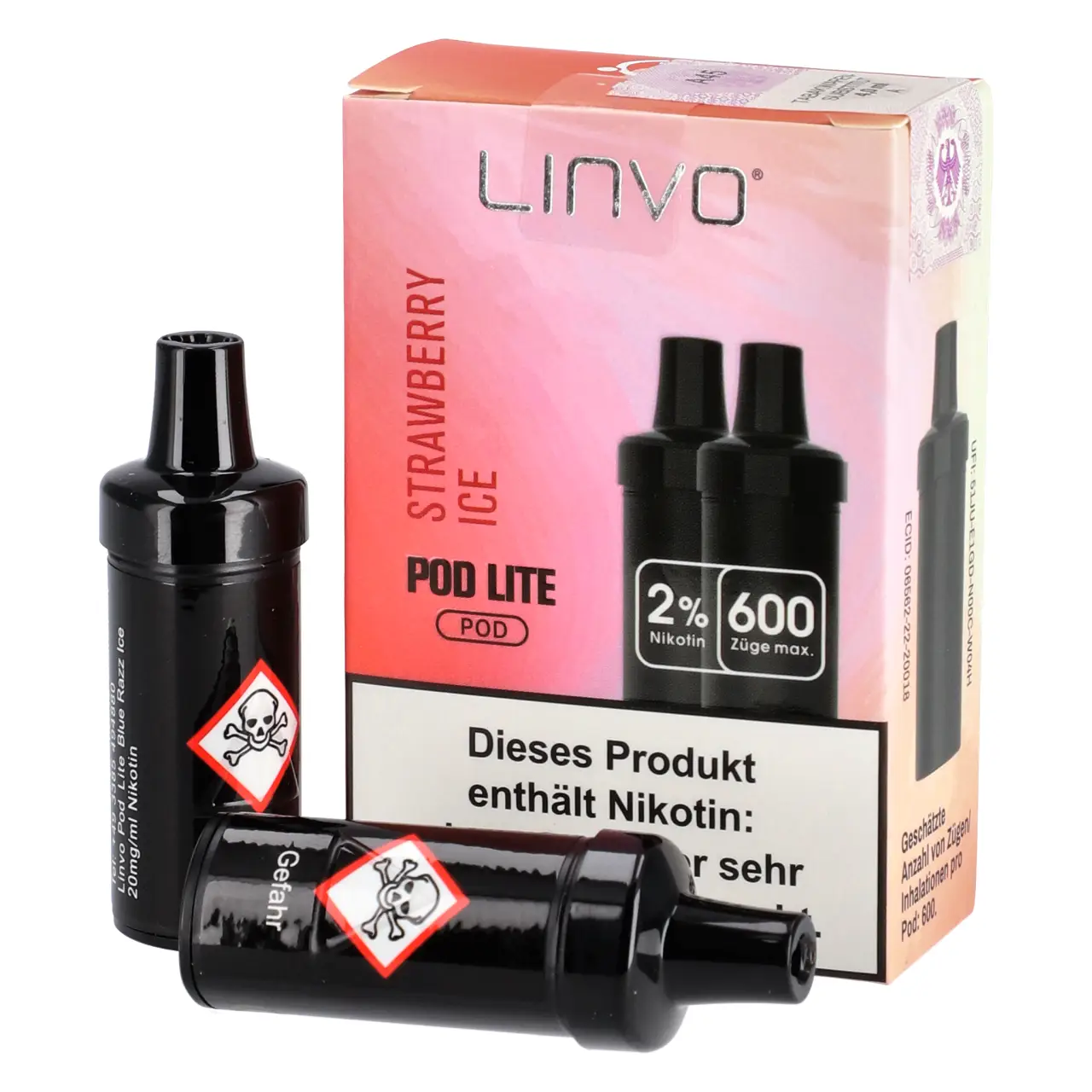 Strawberry Ice - Linvo Pod Lite Prefilled Pod - 2er Packung