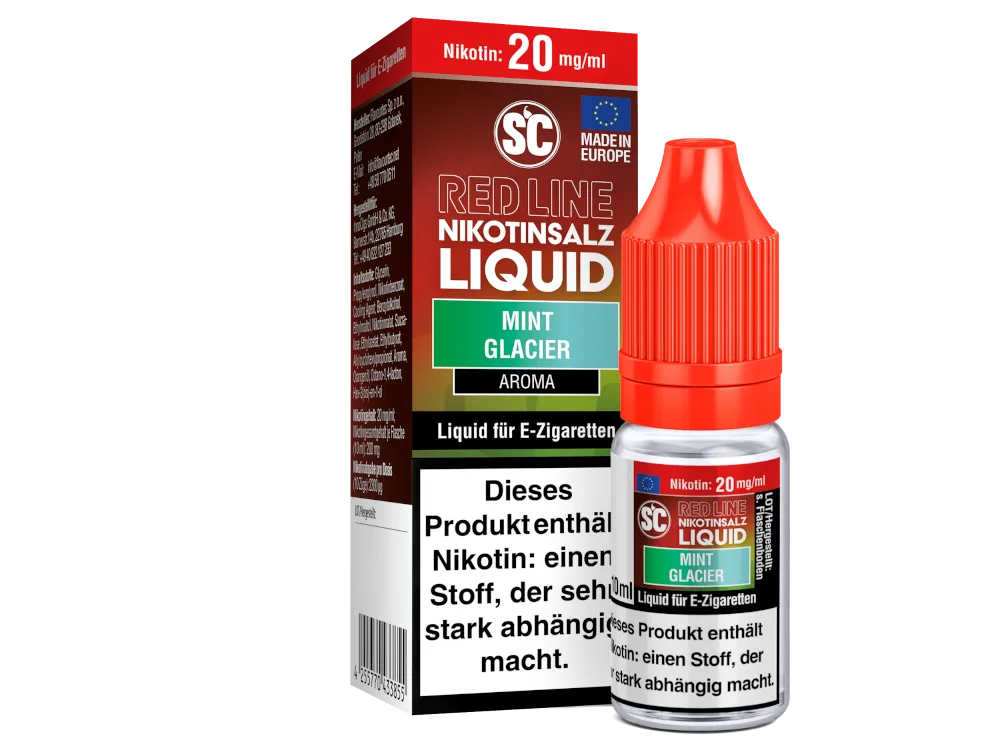 SC Red Line Minze (Mint Glacier) Nikotinsalz Liquid, 10ml SC Red Line Mint Glacier Liquid