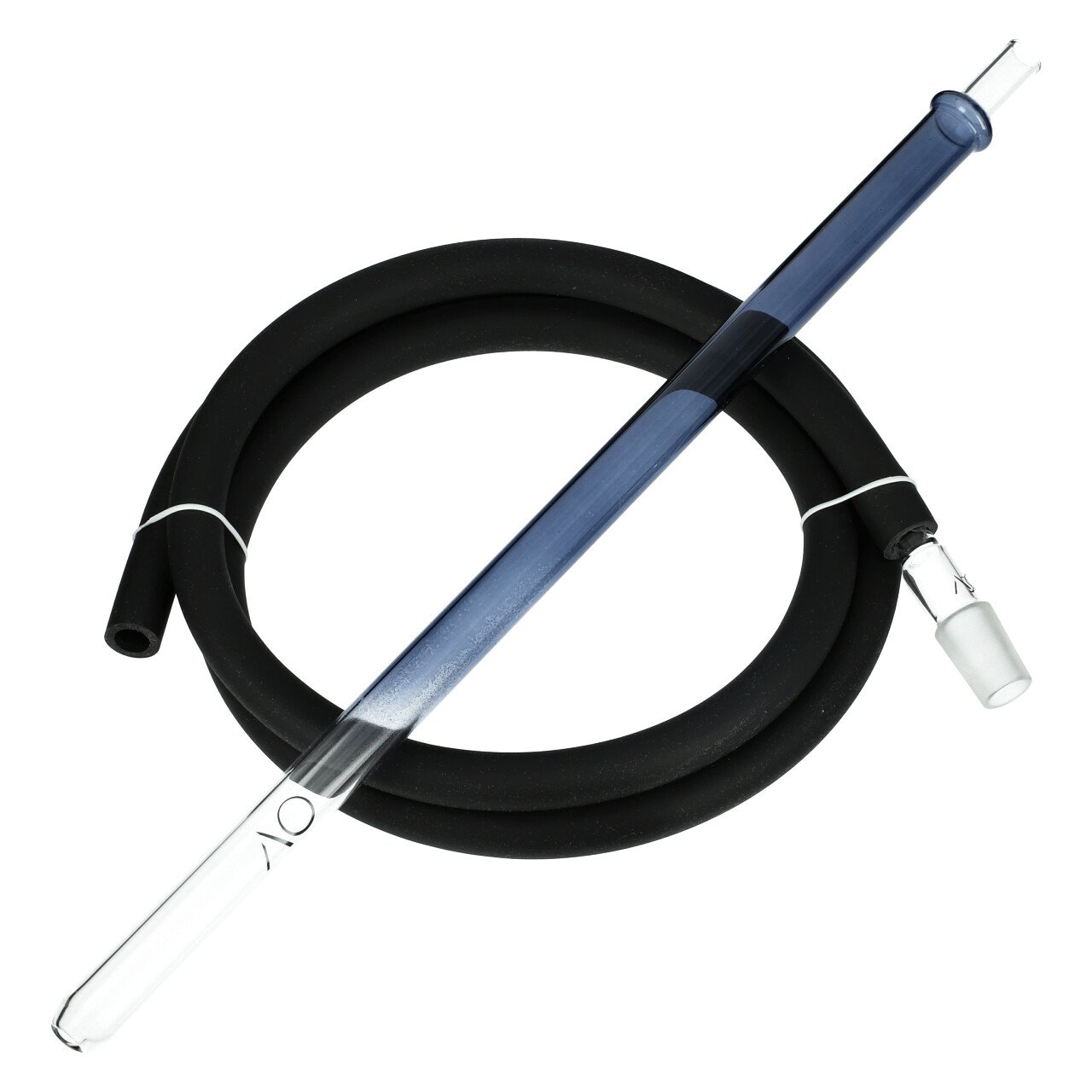 SHWD14257 AO Schlauchset XL Glas Schwarz Colored Round, ca. 1,90 Meter lang