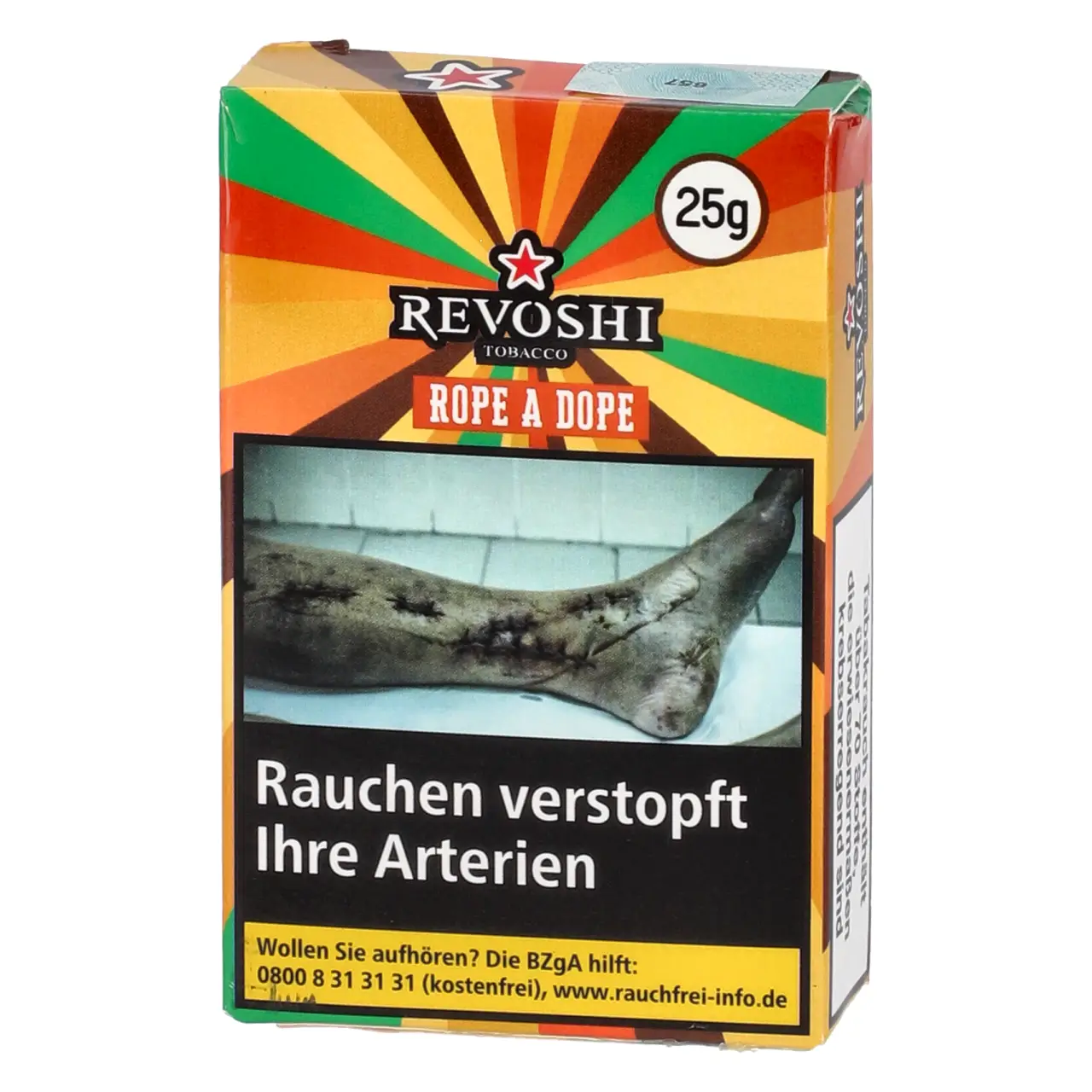 Revoshi Dark Blend Shisha Tabak Rope a Dope - würziger Pfirsich - 25g