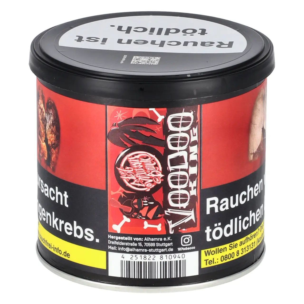 187 Tabak Voodoo King - 21-er Früchtemix - Shisha Tabak 200g 187 Tabak Voodoo King 200g Dose