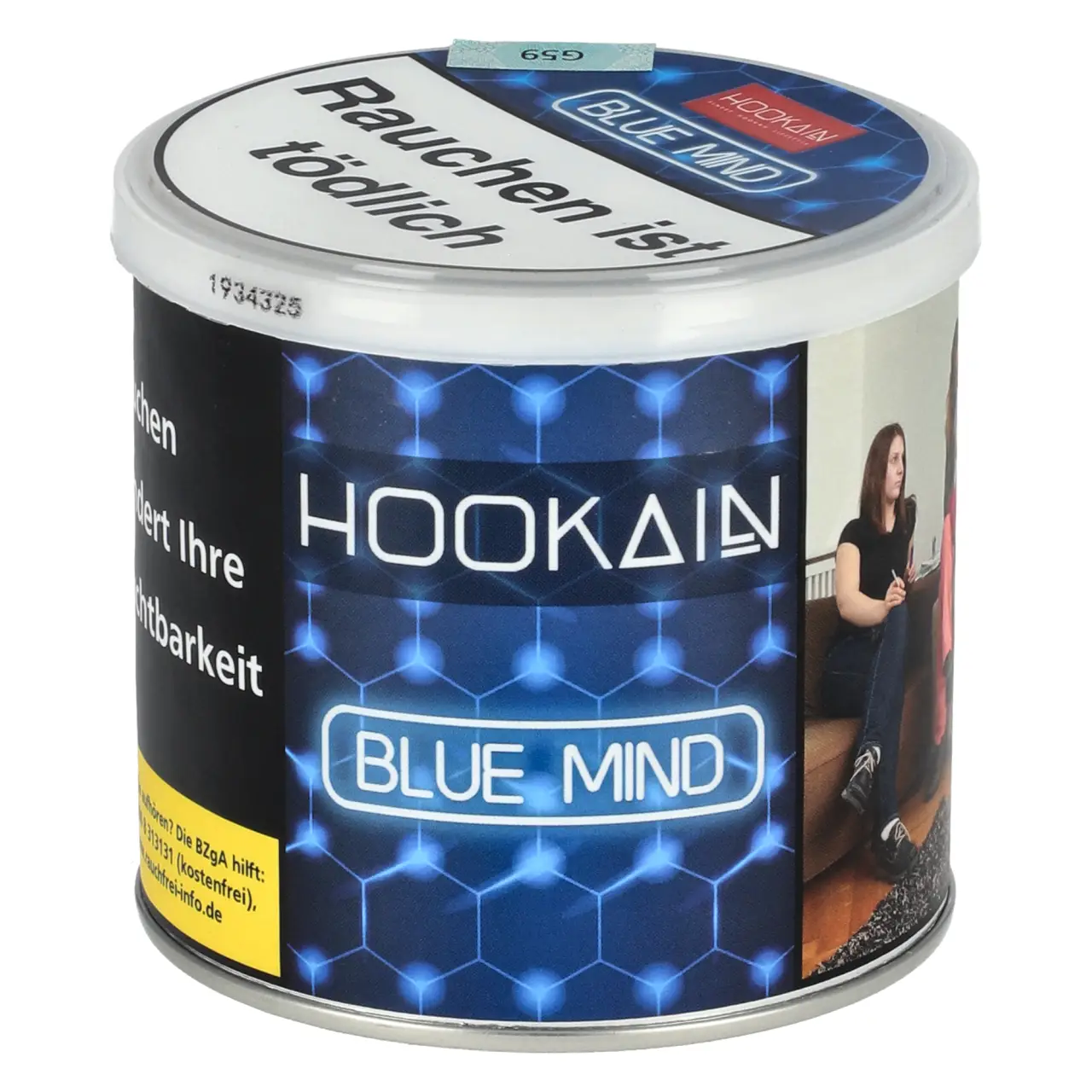 Hookain Blaubeere Minze (Blue Mind) Shisha Tabak, 200g Hookain Blue Mind Shisha Tabak 200g Dose