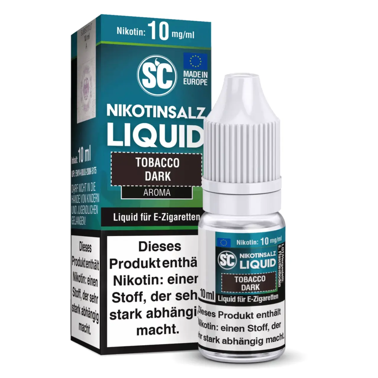 SC dunkler Tabak (Tobacco Dark) Nikotinsalz Liquid, 10ml Tobacco Dark - SC Nikotinsalz Liquid 10ml