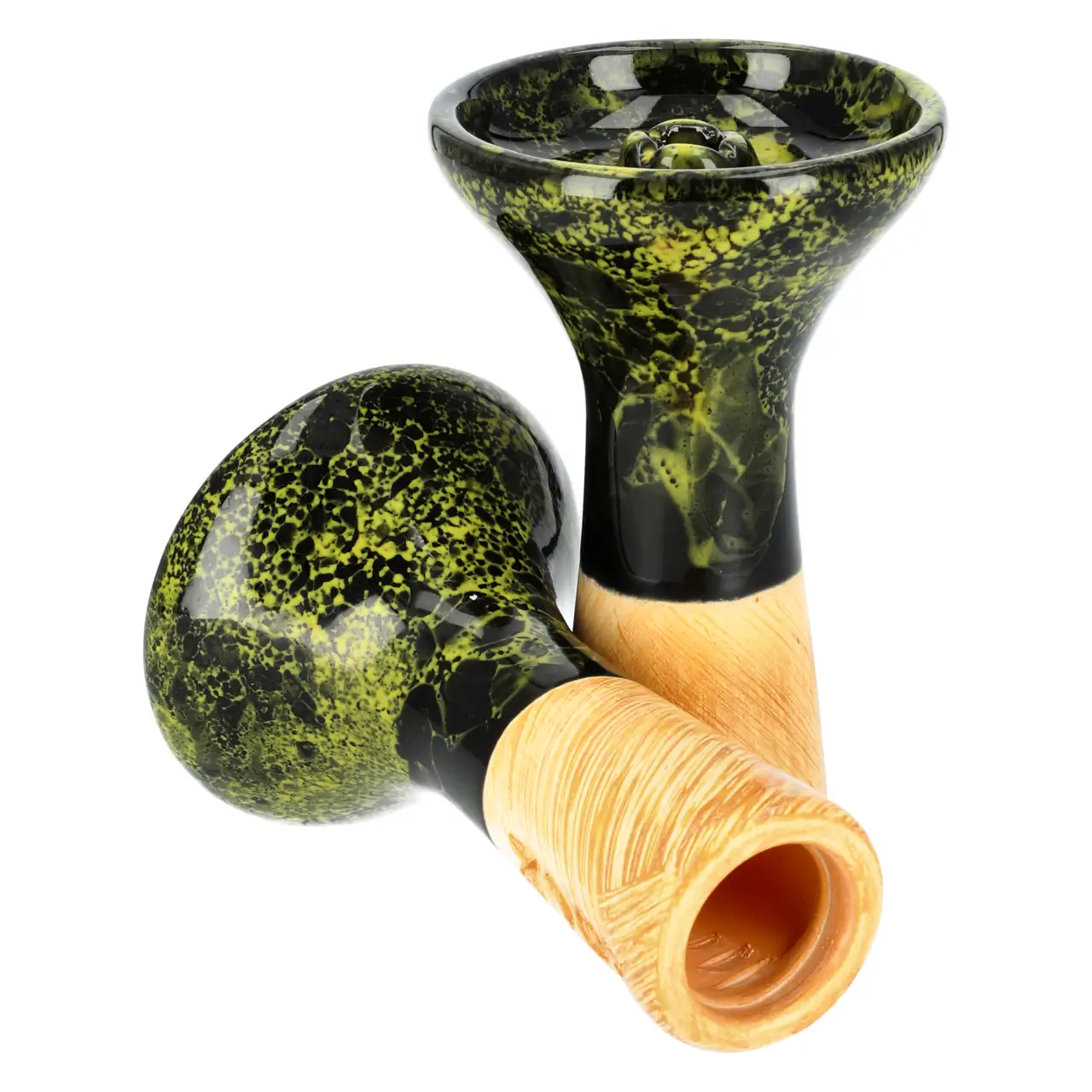 Moon Phunnel Tabakkopf Marble Yellow Black von Hinten