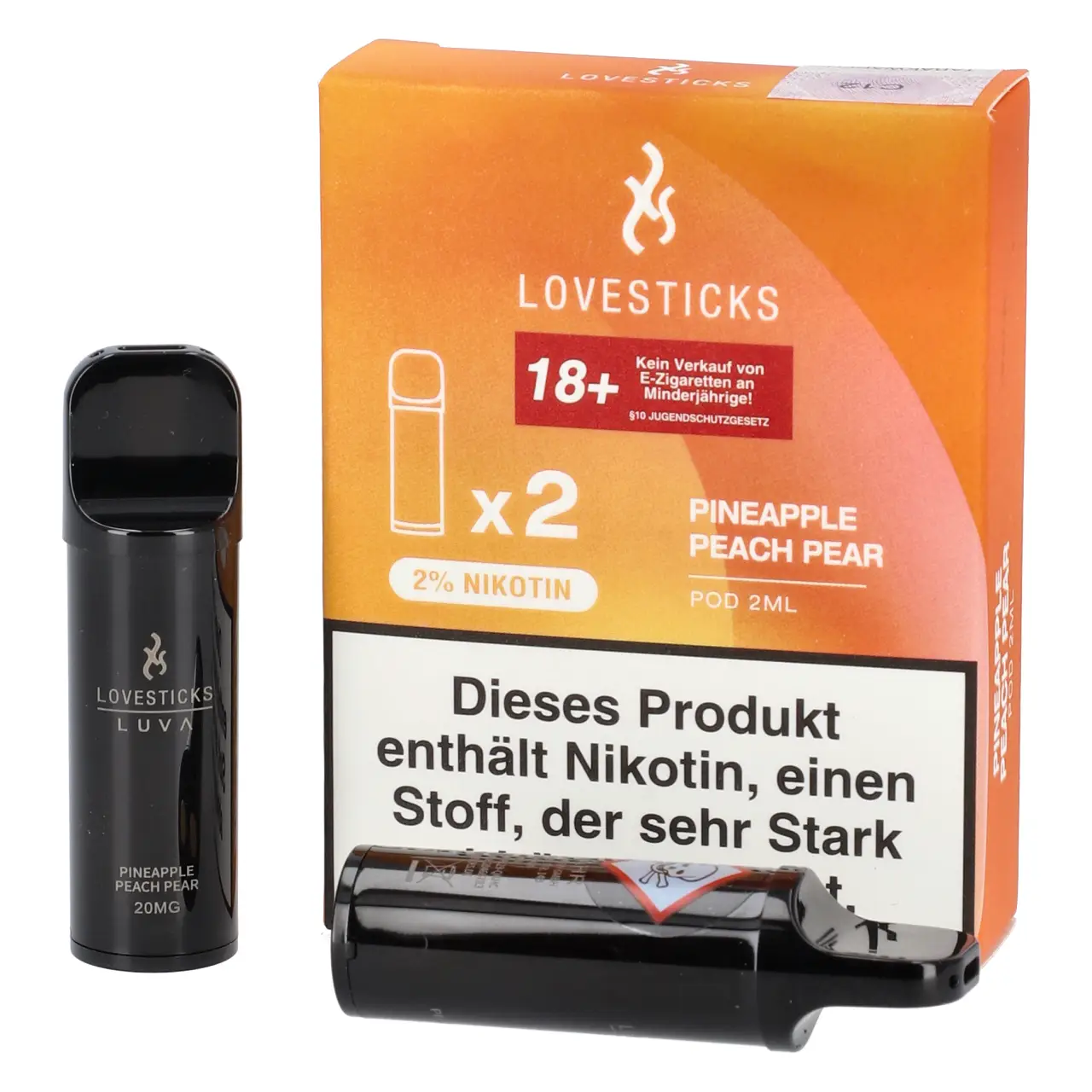 Pineapple Peach Pear - Lovesticks Luva Prefilled Pod - 2er Packung