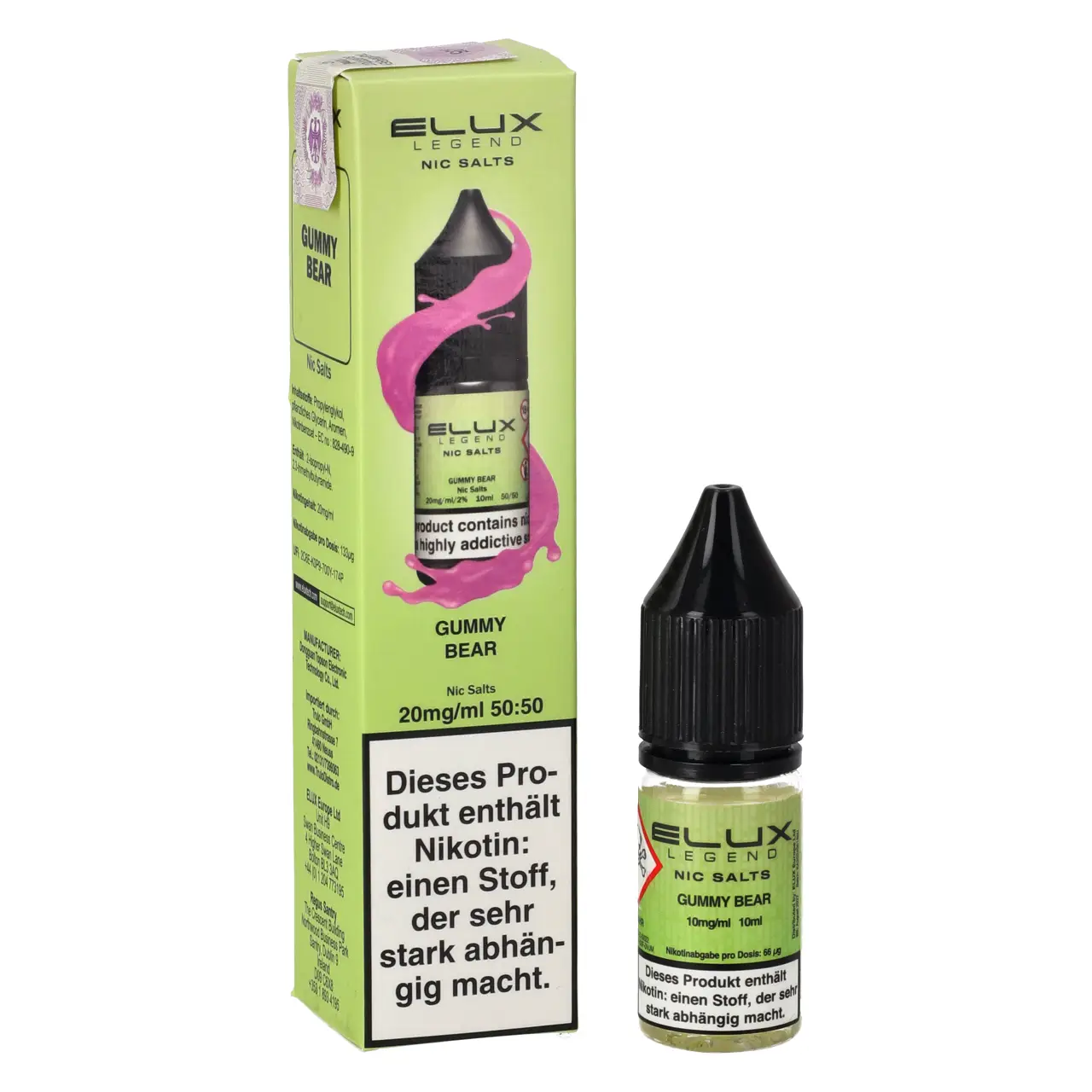 Elux Legend Fruchtgummi (Gummy Bear) Nikotinsalz Liquid, 10ml Elux Legend Gummy Bear - Gummibärchen - Nikotinsalz Liquid 10ml