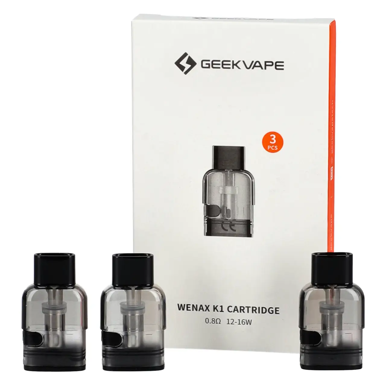 GeekVape Wenax K1 Pod Cartridge mit Verdampferkopf, 2ml Geekvape Wenax K1 Cartridge 0,8 Ohm in der 3er Packung