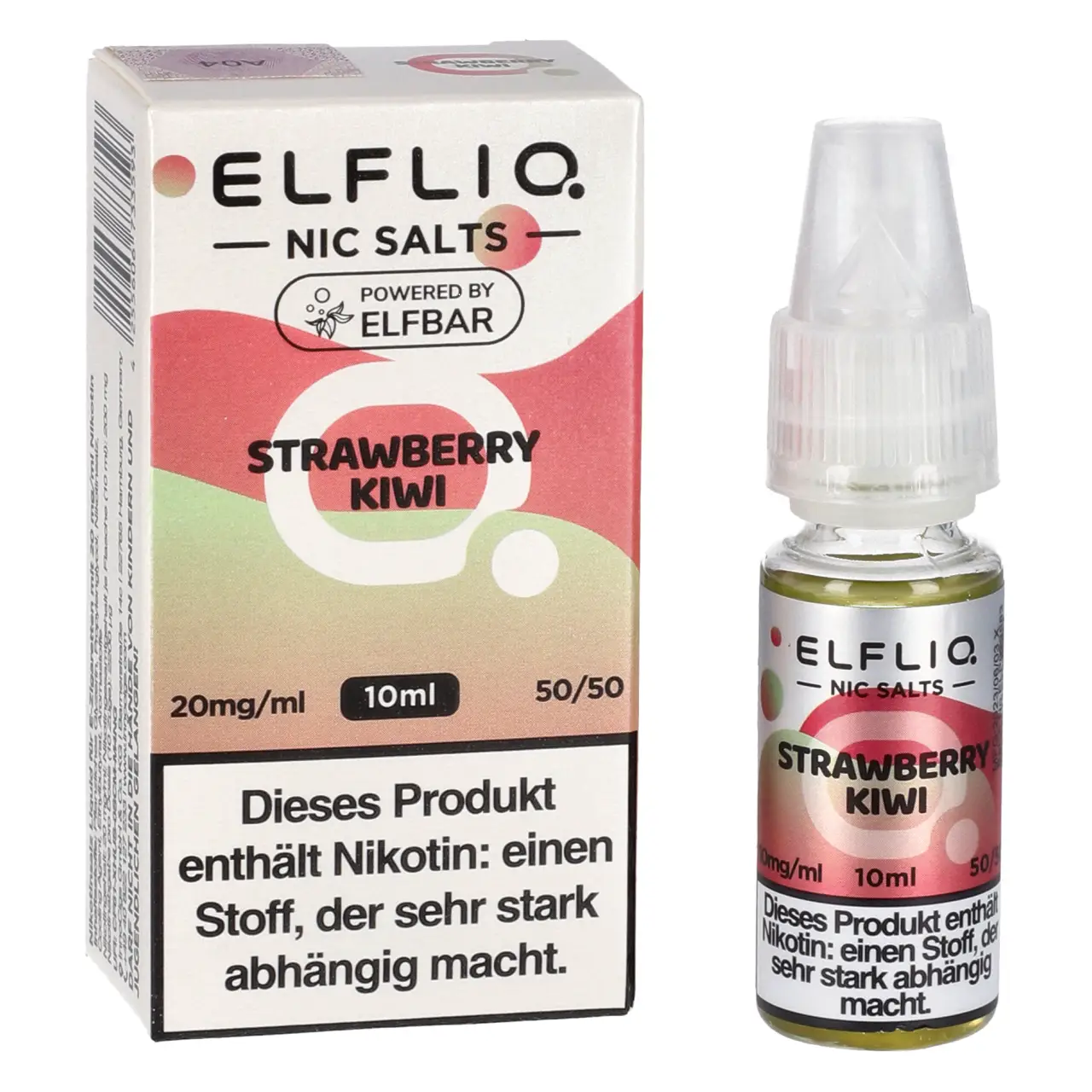 Strawberry Kiwi - Elfliq by Elfbar Nikotinsalz Liquid für Mehrweg Vape - 10ml