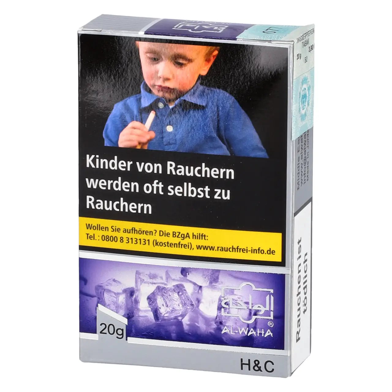 Al Waha Blaubeere Traube (H&C) Shisha Tabak, 25g Al Waha Shisha Tabak H&C - Blaubeere Traube