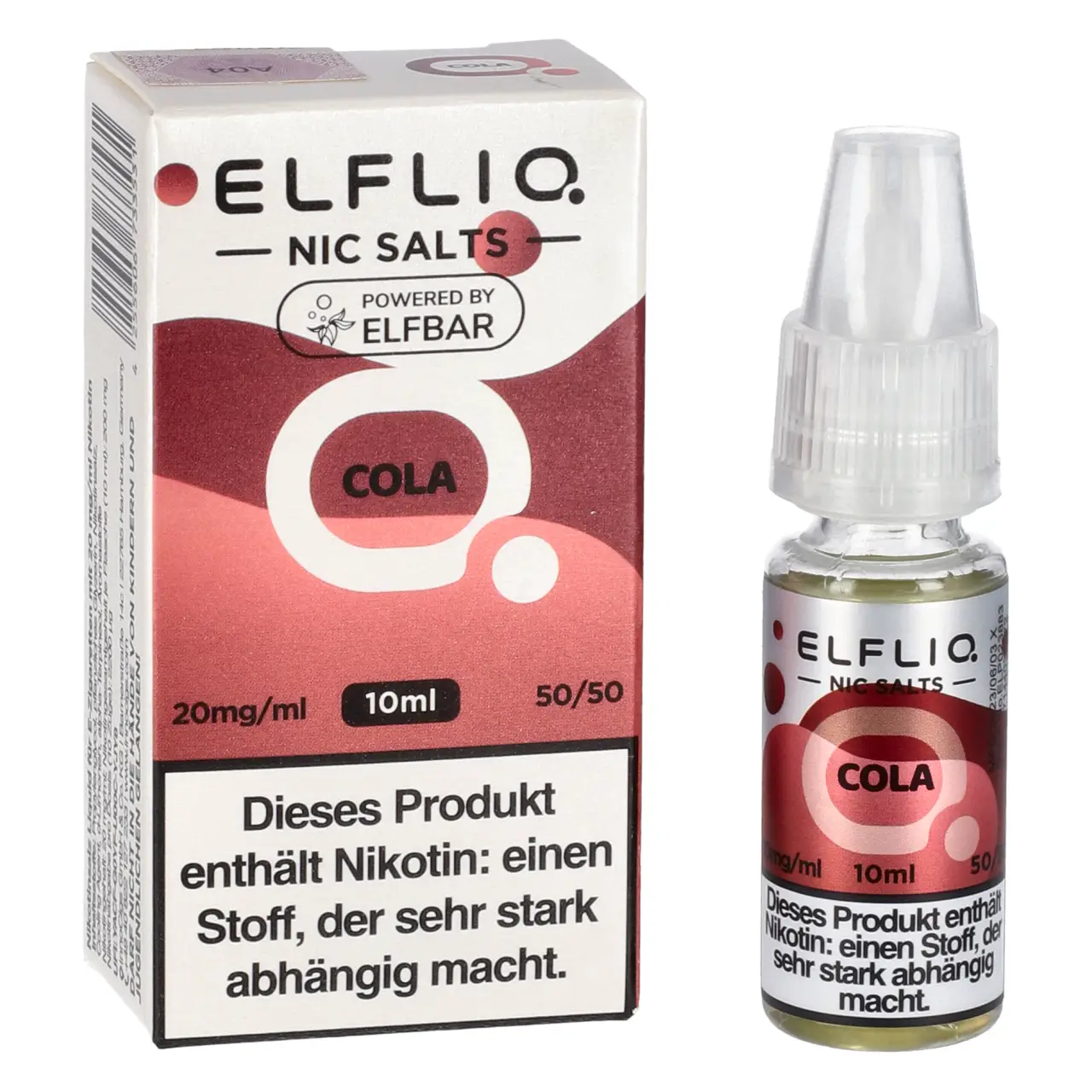 Elfliq Cola Nikotinsalz Liquid by Elfbar, 10ml Cola - Elfliq by Elfbar Nikotinsalz Liquid für Mehrweg Vape - 10ml