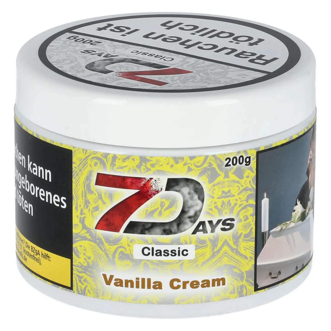 7 Days Classic sahnige Vanille (Vanilla Cream) Shisha Tabak, 200g 7 Days Classic Vanilla Cream Shisha Tabak 200g Dose