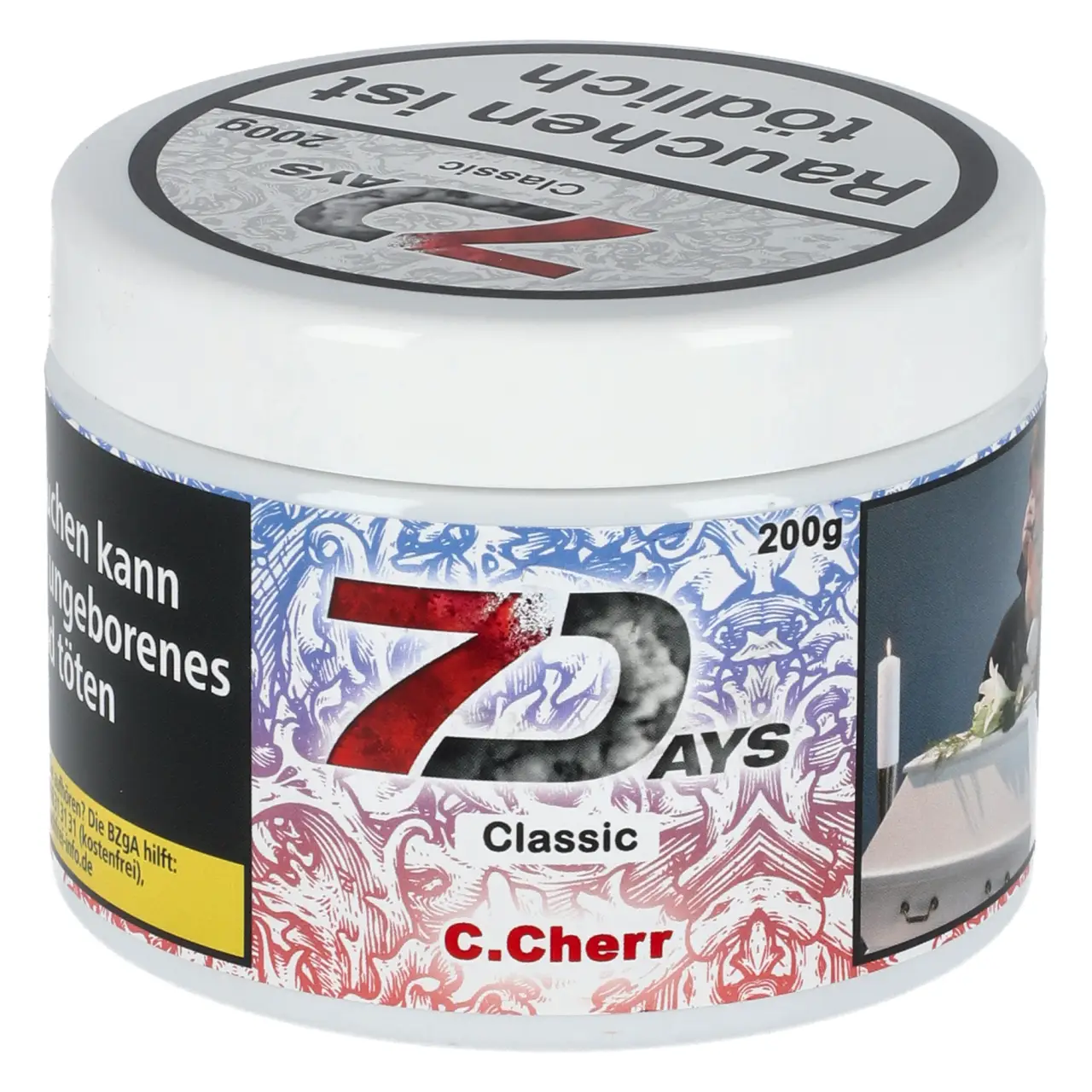 7 Days Classic kühle Kirsche (C.Cherr) Shisha Tabak, 200g 7 Days Classic C.Cherr Shisha Tabak 200g Dose