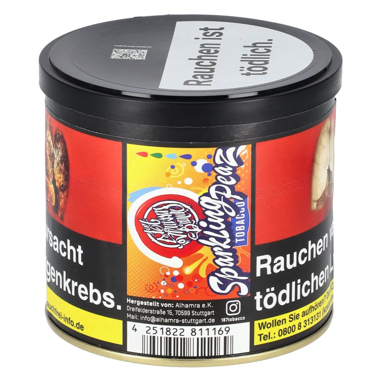 187 Tabak Sparkling Peaz - Pfirsich Eistee - Shisha Tabak 200g 187 Tabak Sparkling Peaz 200g Dose