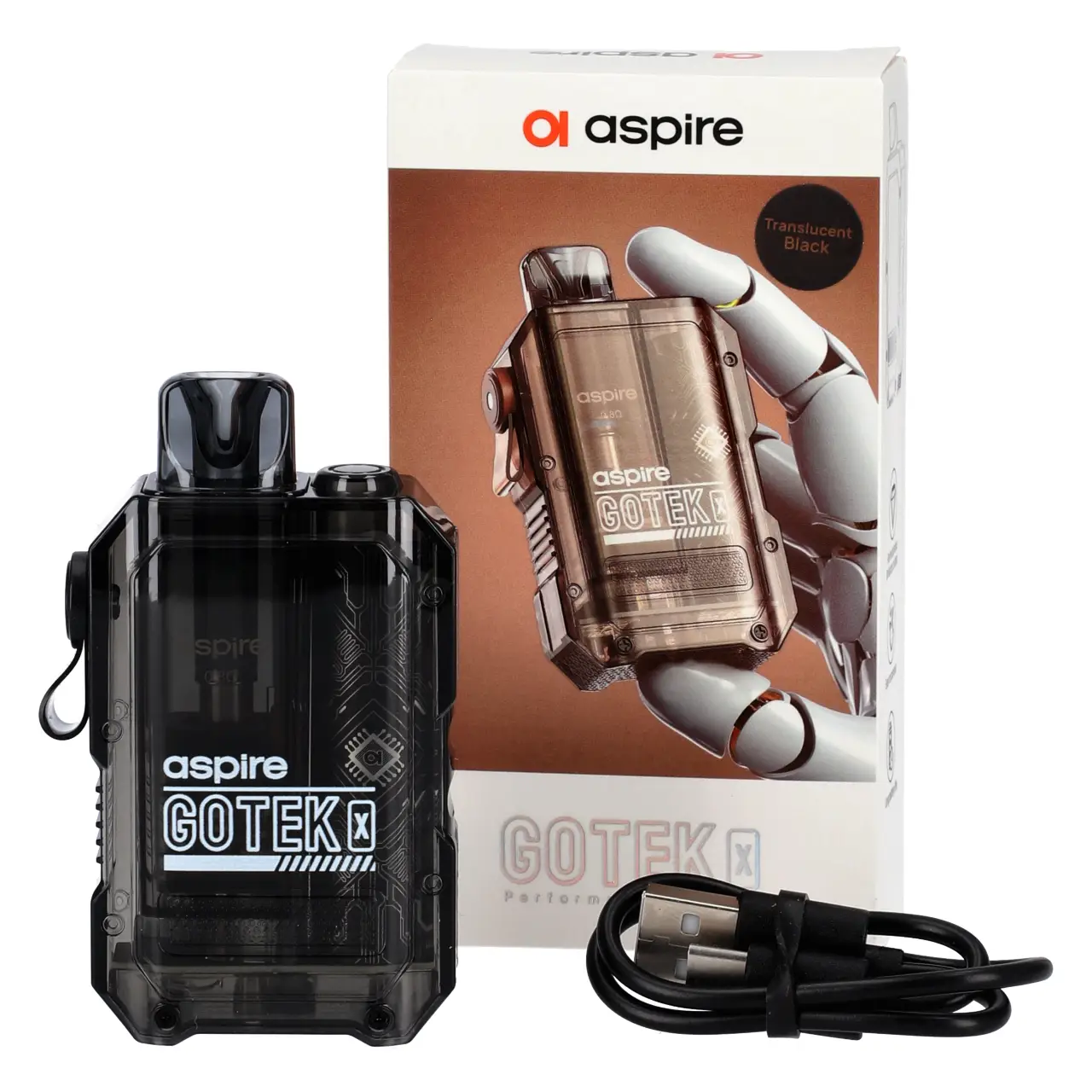 Aspire Gotek X E-Zigaretten Set in Transparent Black