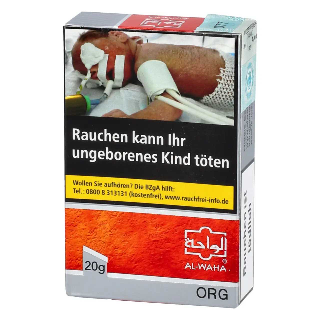 Al Waha Orange (Org) Shisha Tabak, 20g Al Waha Shisha Tabak Org - Orange