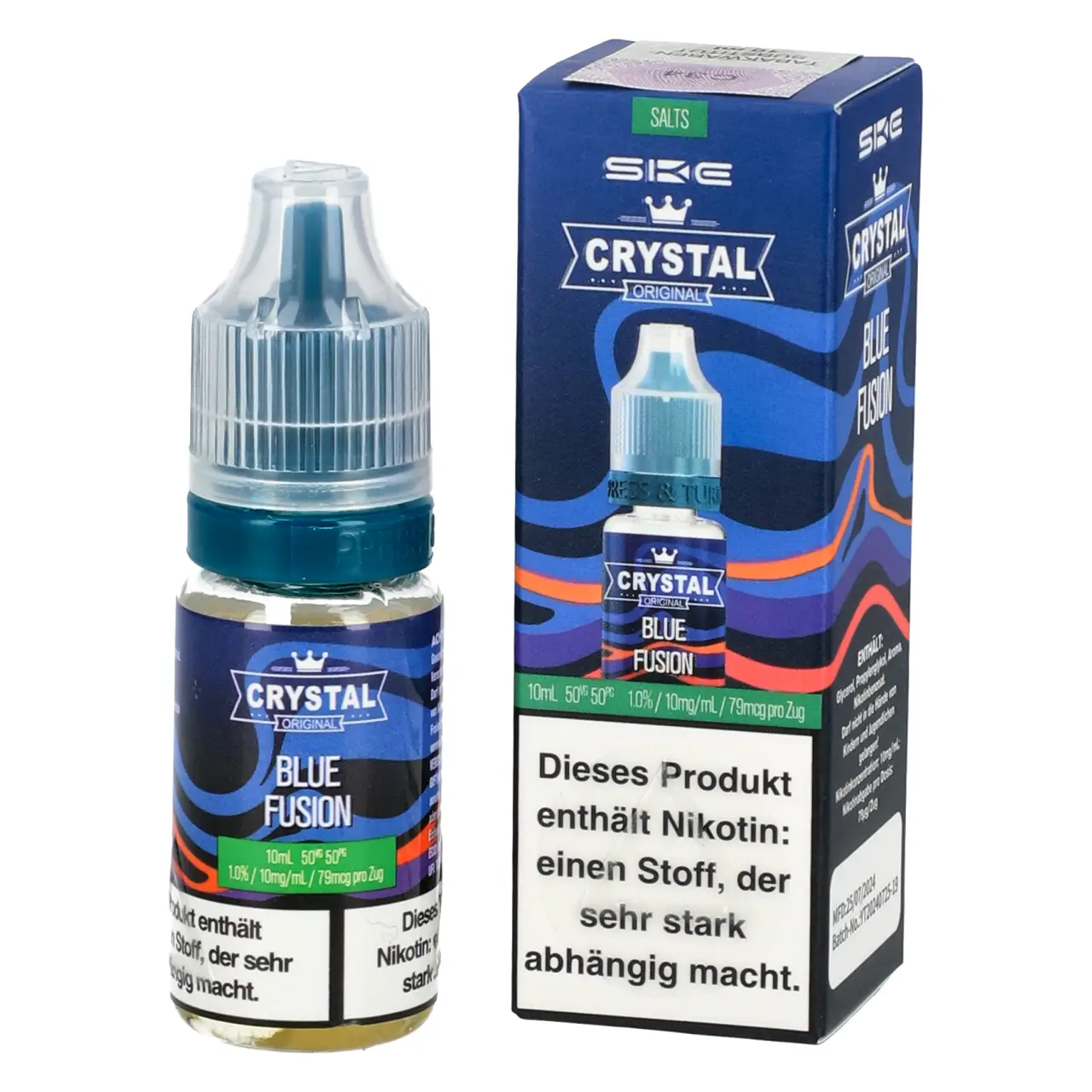 SKE Crystal Blaubeere Himbeere Brombeere (Blue Fusion) Nikotinsalz Liquid, 10ml SKE Crystal Blue Fusion Nikotinsalz Liquid