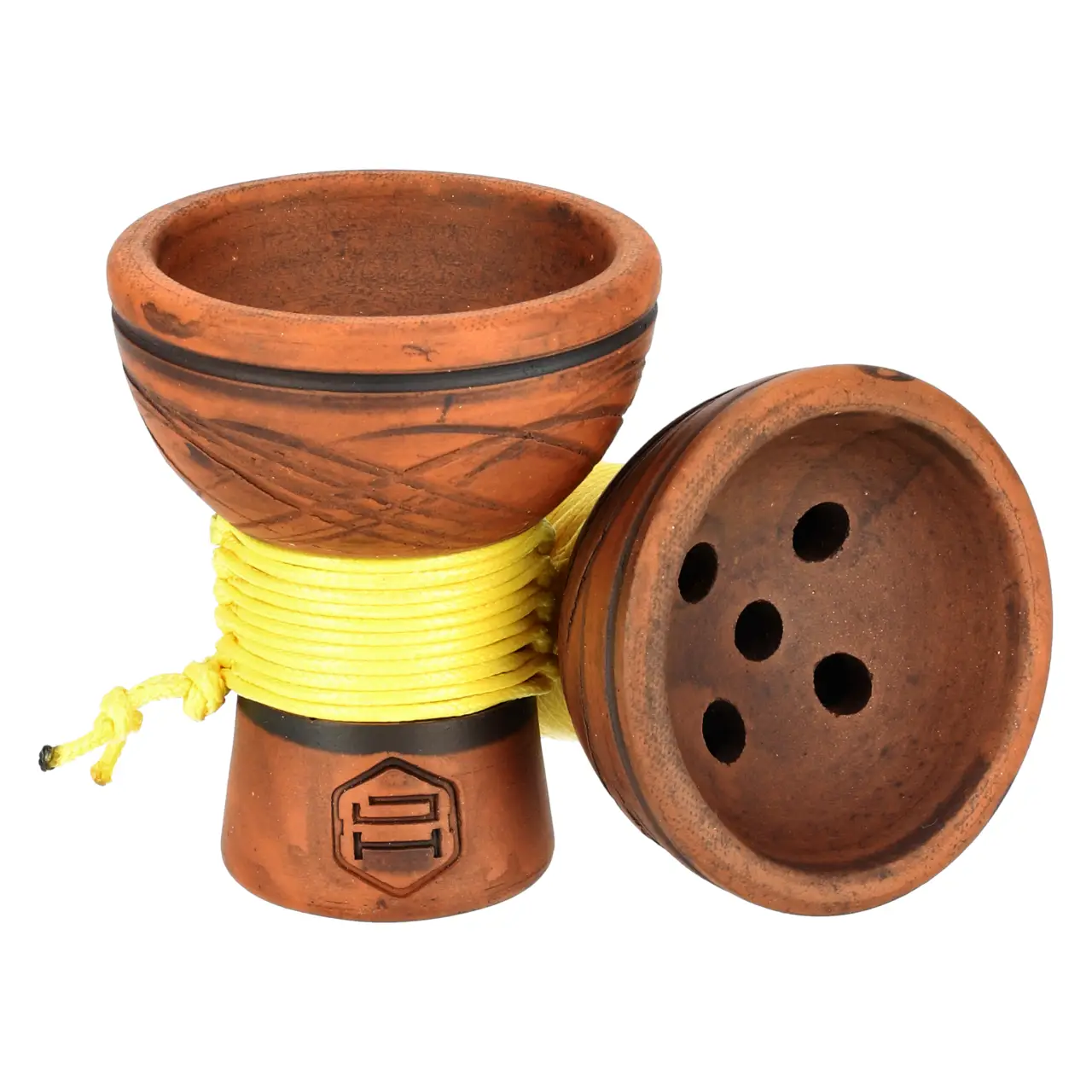 Japona Hookah Turkish Bowl Yellow Tabakkopf Mehrloch Japona Hookah Turkish Bowl Yellow von Vorne