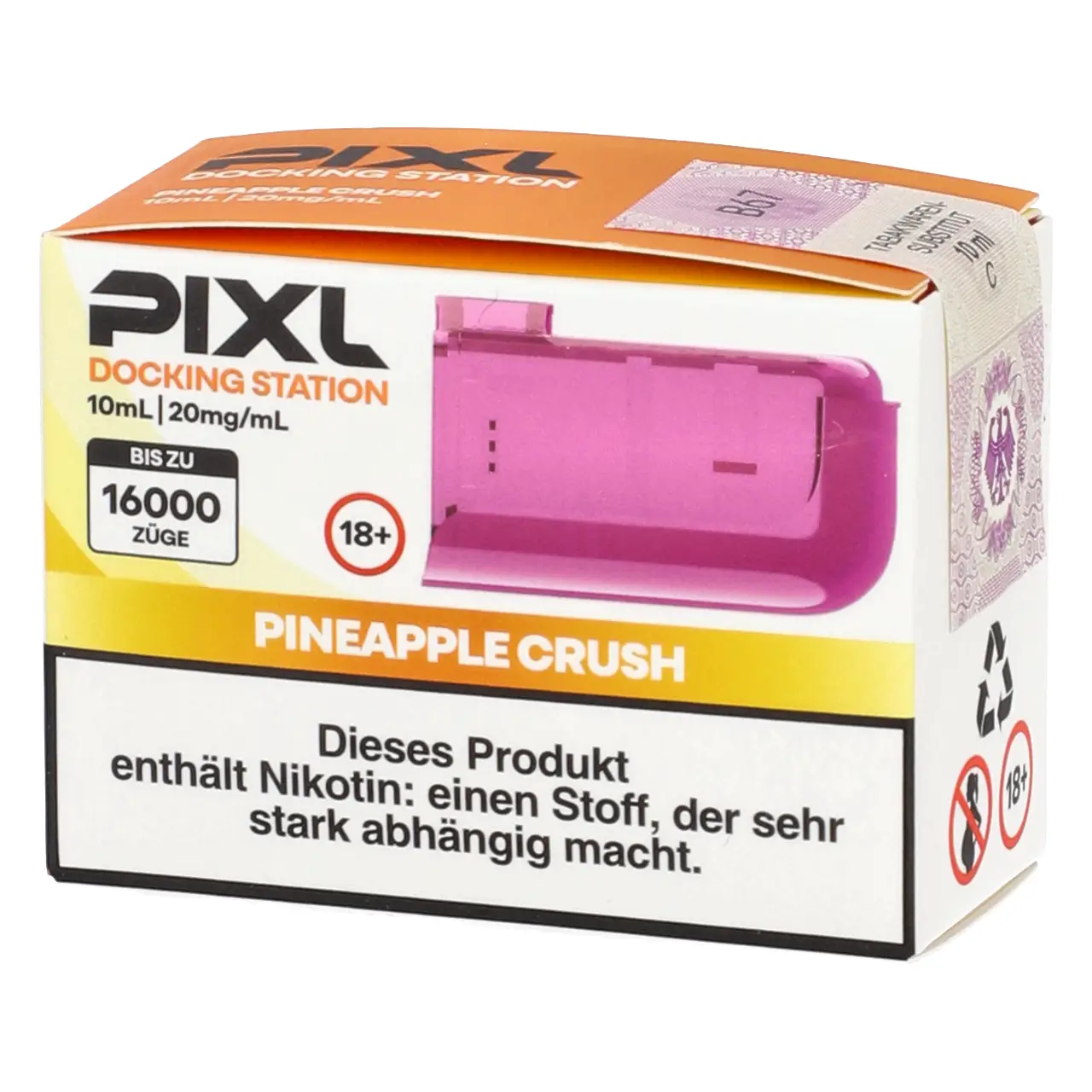Pixl Pineapple Crush Docking Station - 10 ml Liquid Tank Pixl Docking Station Pineapple Crush