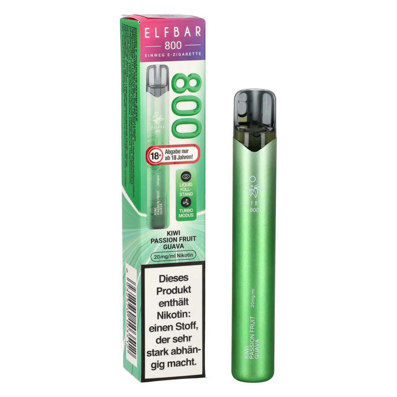 Elf Bar 800 Kiwi Passion Fruit Guava - Kiwi Passionsfrucht Guave - Einweg Vape, 2ml Liquid Elfbar 800 Kiwi Passion Fruit Guava Einweg Vape