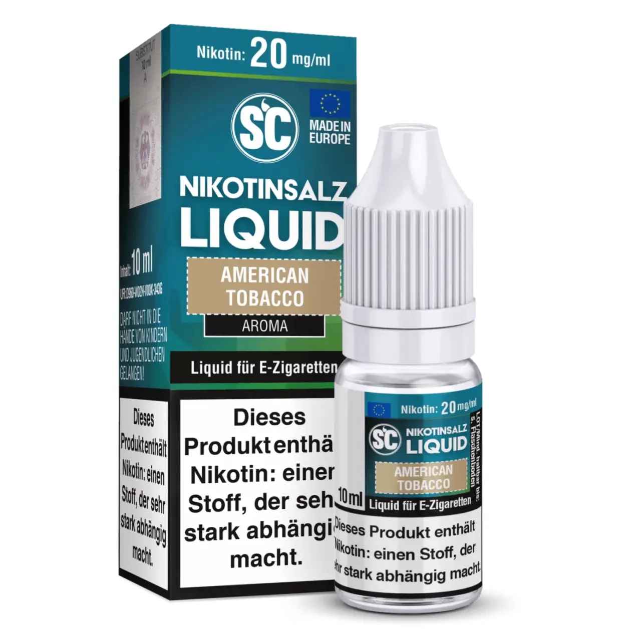 SC Amerikanischer Tabak (American Tobacco) Nikotinsalz Liquid, 10ml American Tobacco - SC Nikotinsalz Liquid 10ml
