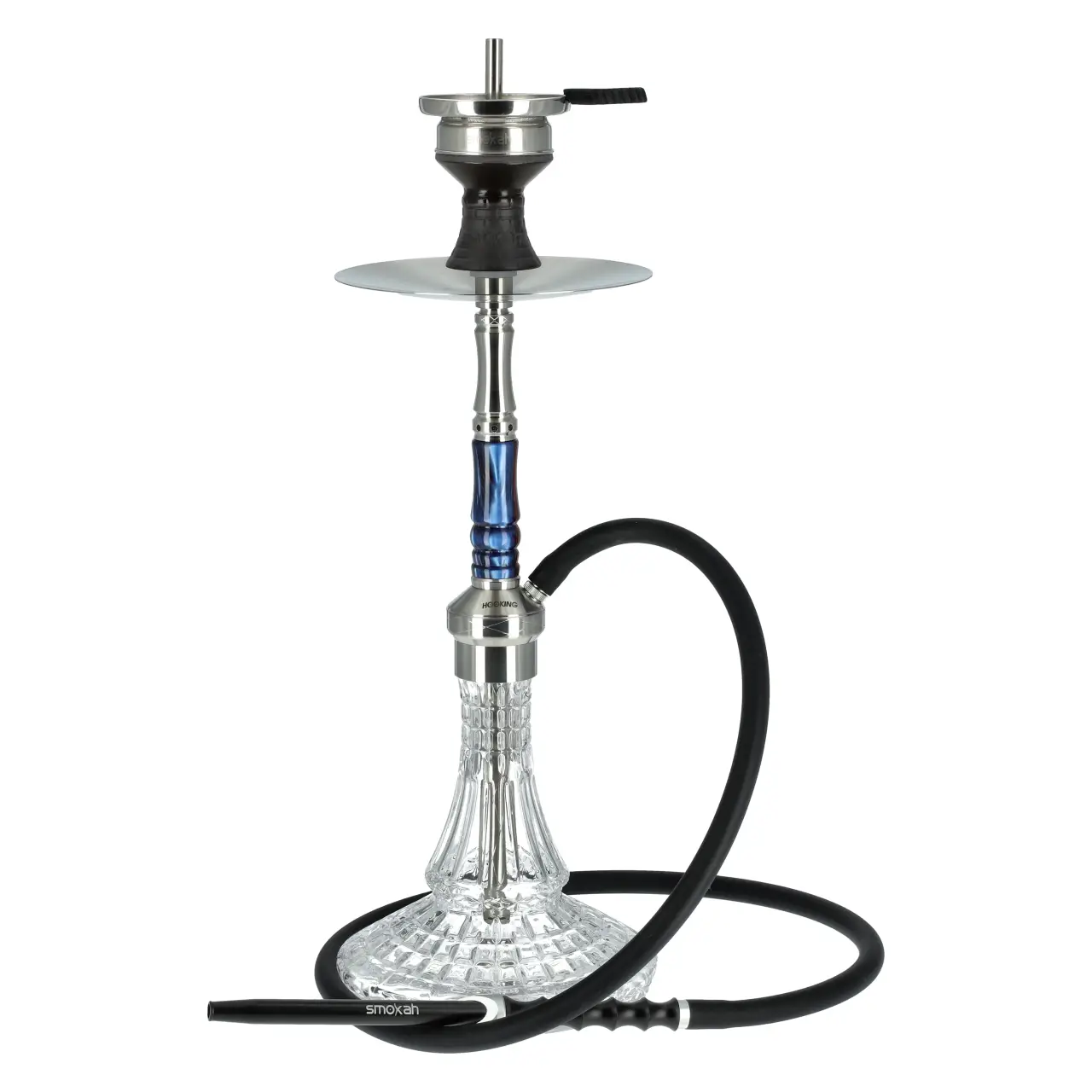 Hooking Habibi Edelstahl Shisha Komplett-Set, 60 cm Hooking Habibi Shisha Blue Bowl HK3