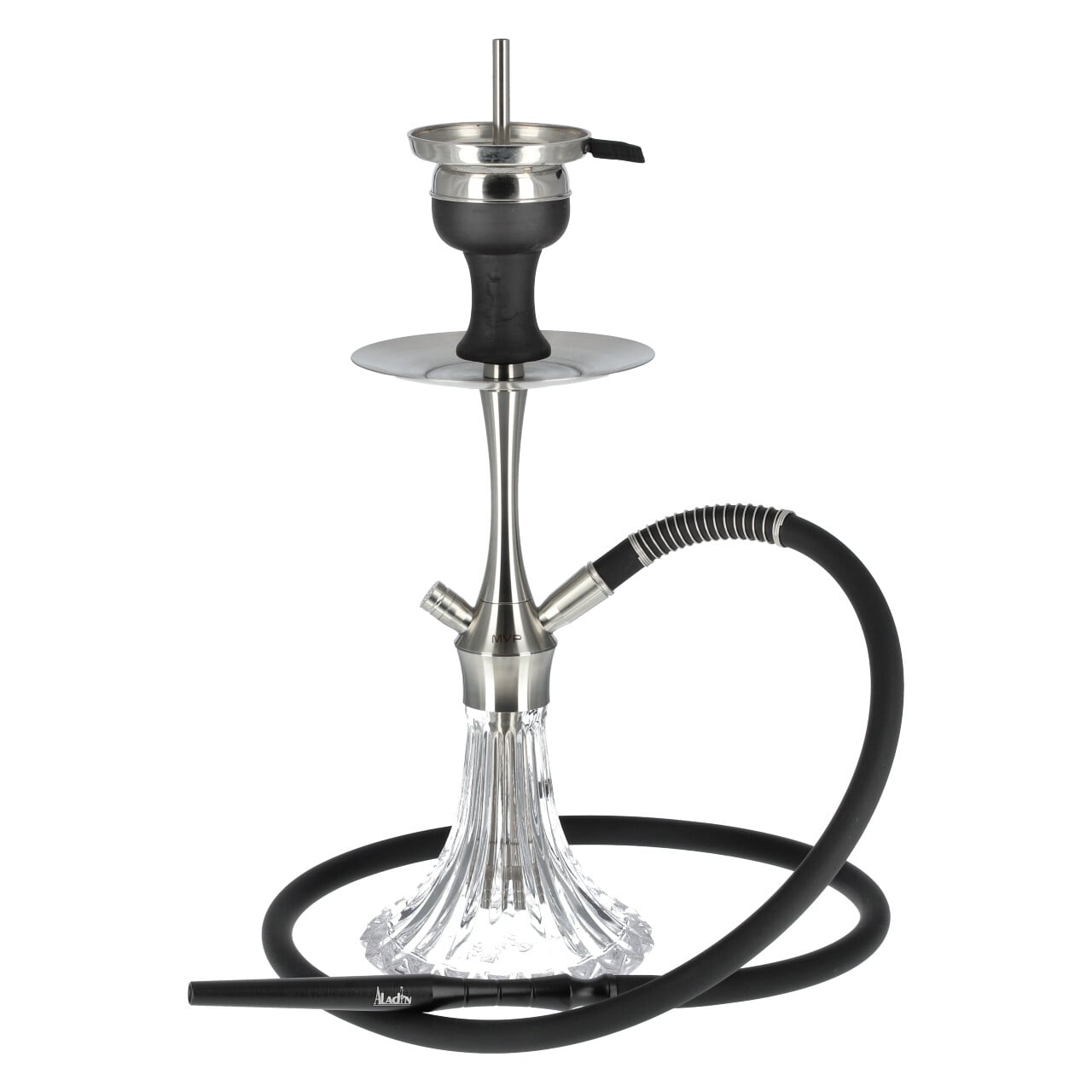Aladin-MVP-A36cl-360 Aladin MVP A36 Edelstahl Shisha Clear Pattern, 36 cm hoch