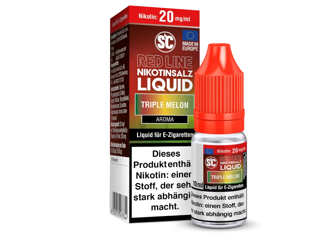 SC Red Line Melonenmix (Triple Melon) Nikotinsalz Liquid, 10ml SC Red Line Triple Melon Liquid