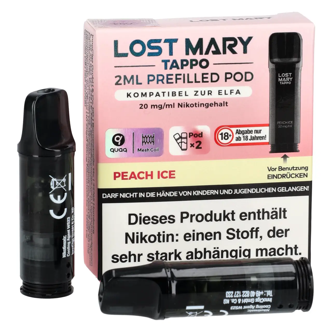 Lost Mary Tappo Prefilled Pod - Peach Ice - 2er Packung