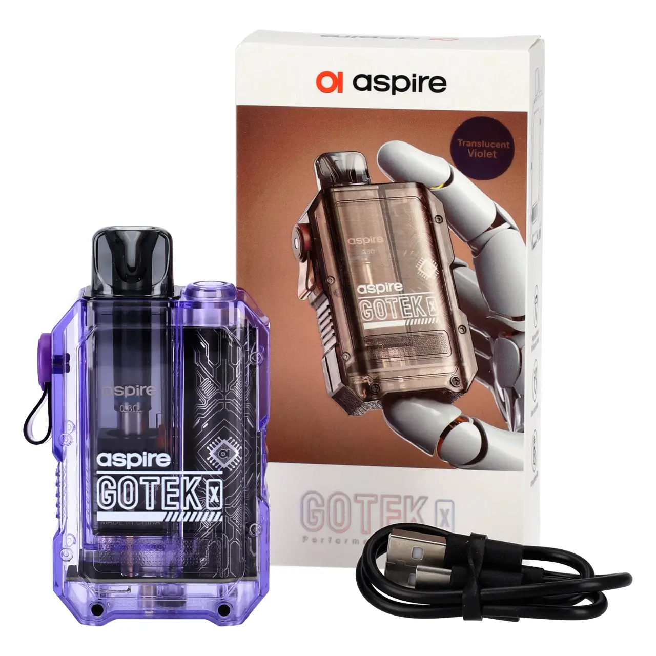 Aspire Gotek X E-Zigaretten Set in Transparent Violett
