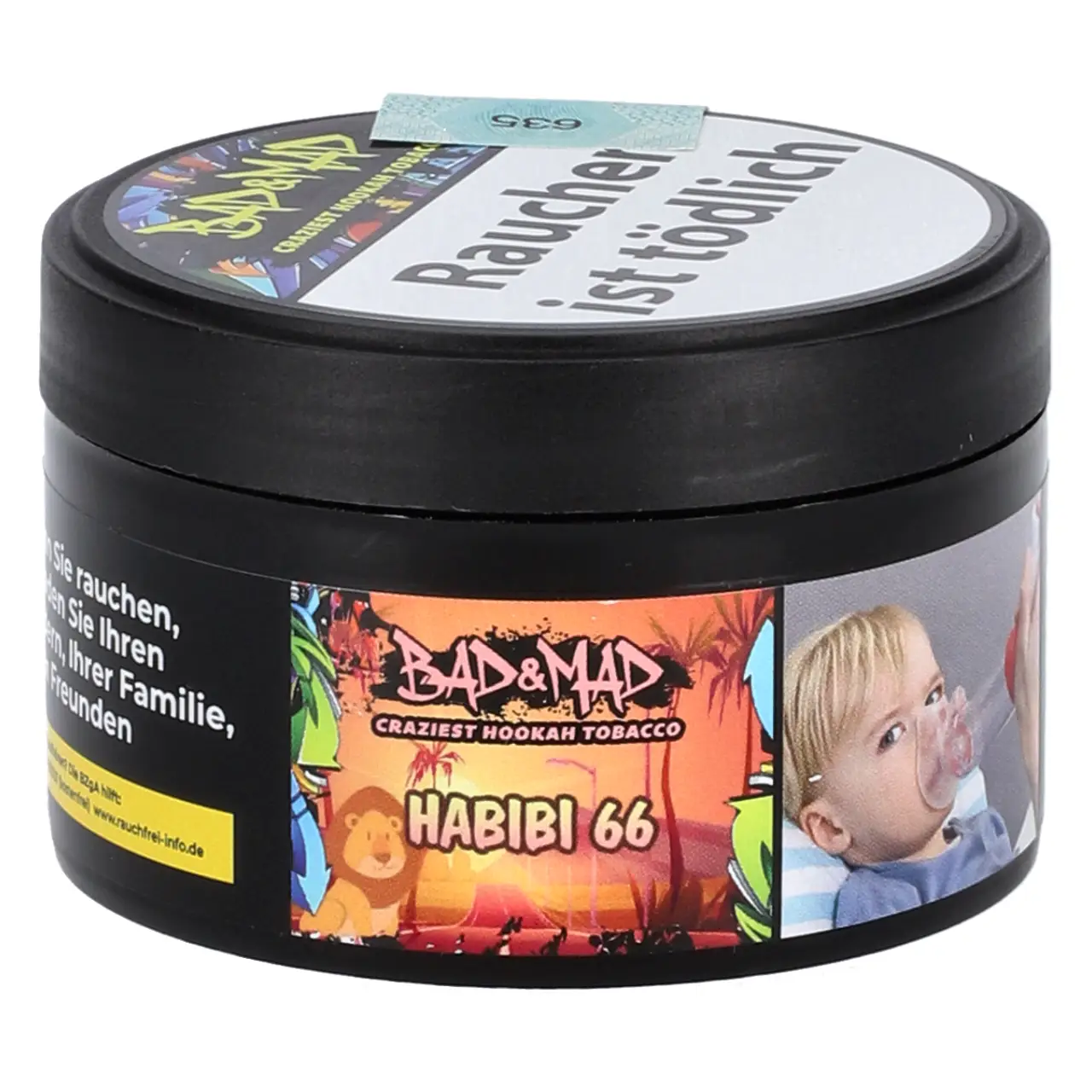 Bad & Mad Shisha Tabak Habibi 66 - Honigmelone Waldbeere - 25g