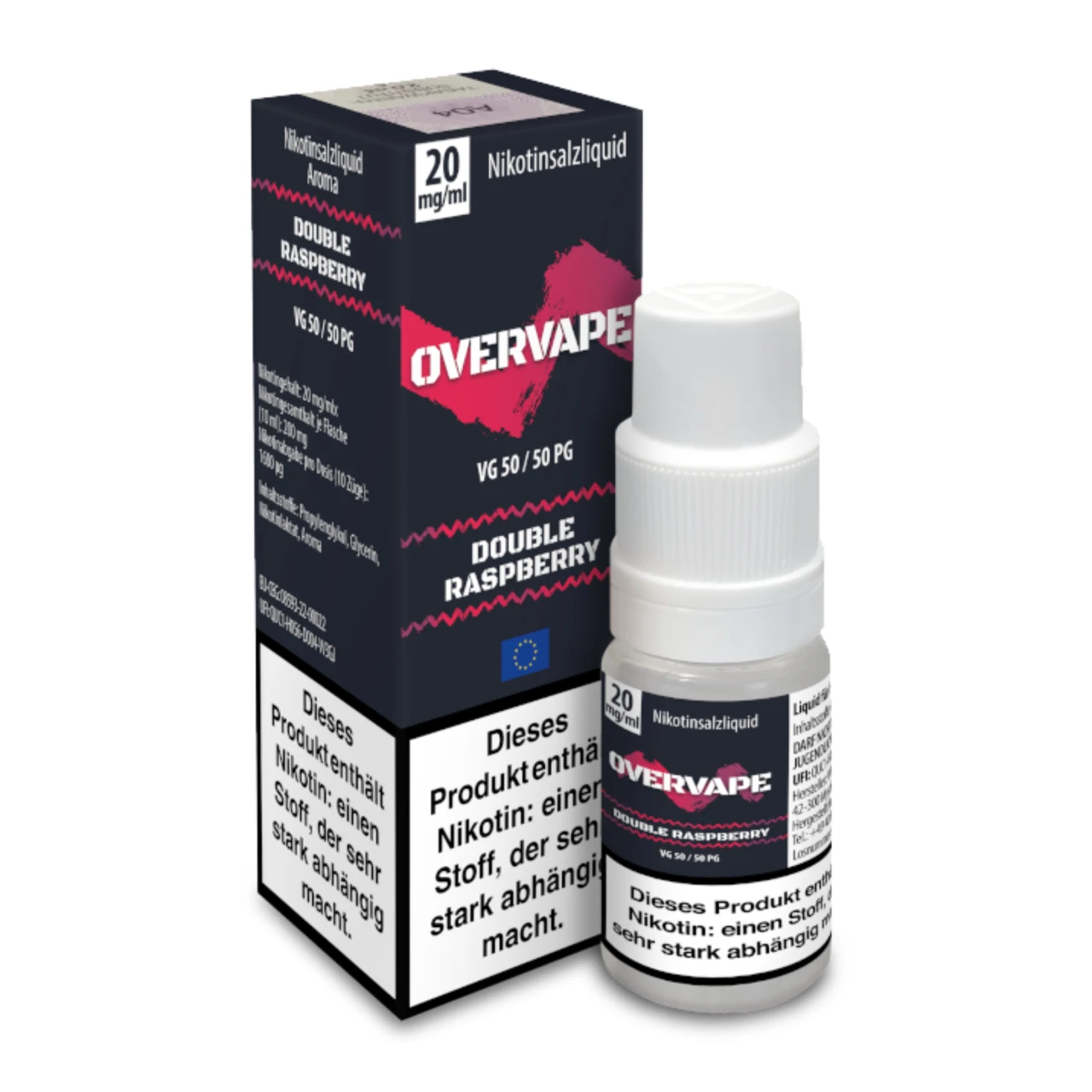 Overvape Himbeere (Double Raspberry) Nikotinsalz, 10ml Overvape Double Raspberry Nikotinsalz Liquid