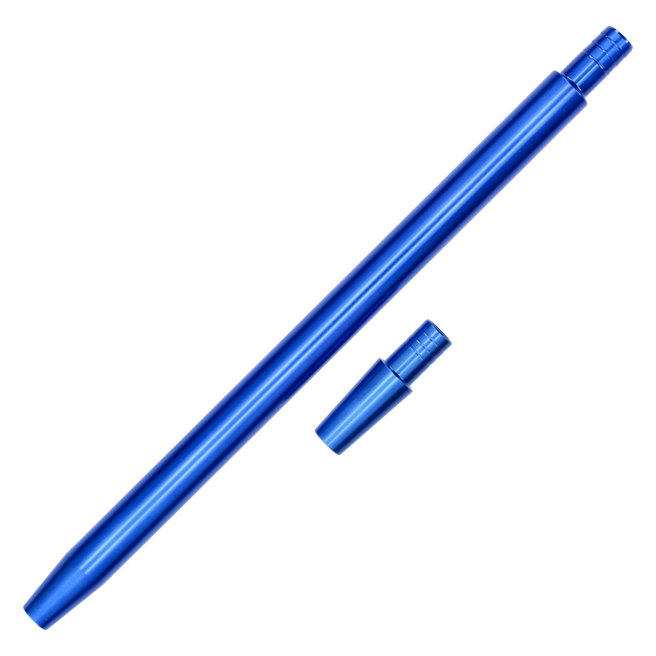 Mundstück "Alu-Classic" Blau, mit Adapter, 30 cm