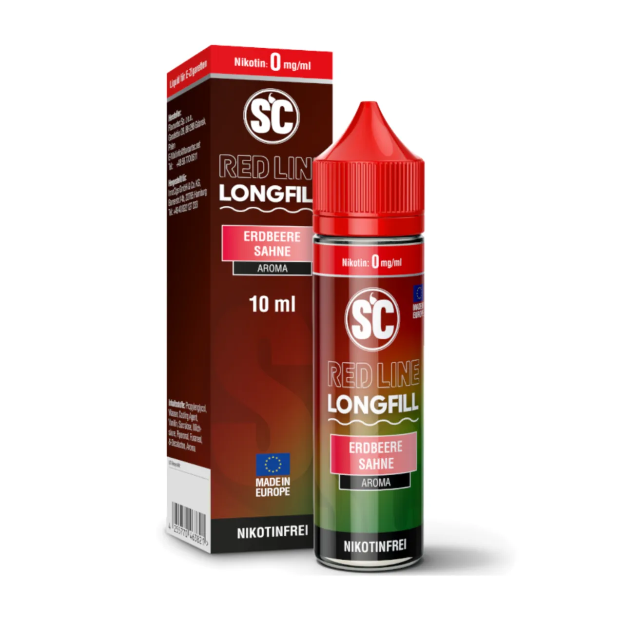 SC Red Line Longfill - Erdbeere Sahne - Aroma 10ml SC Red Line Longfill Erdbeere Sahne Aroma