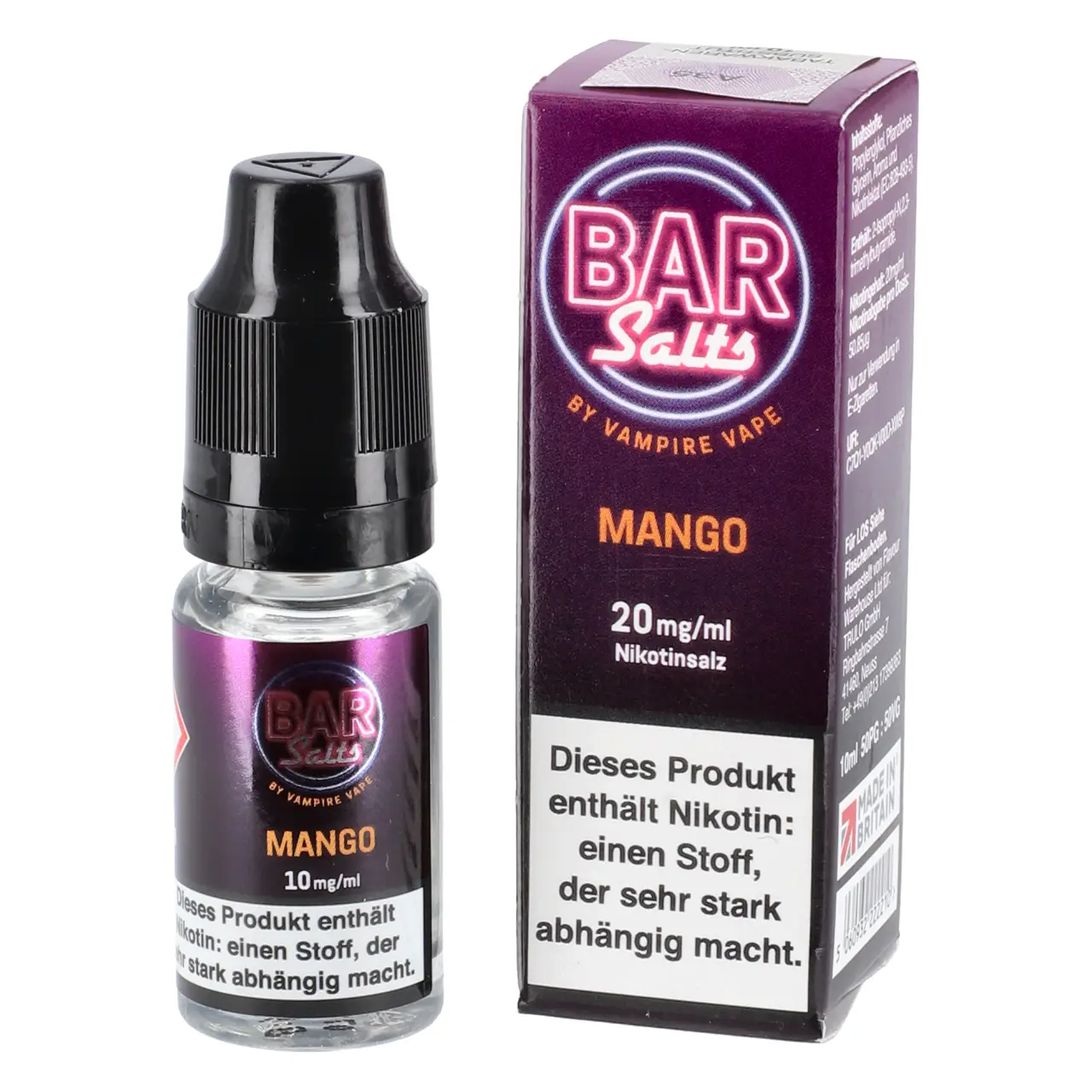 Mango - Bar Salts Nikotinsalz Liquid by Vampire Vape - 10ml