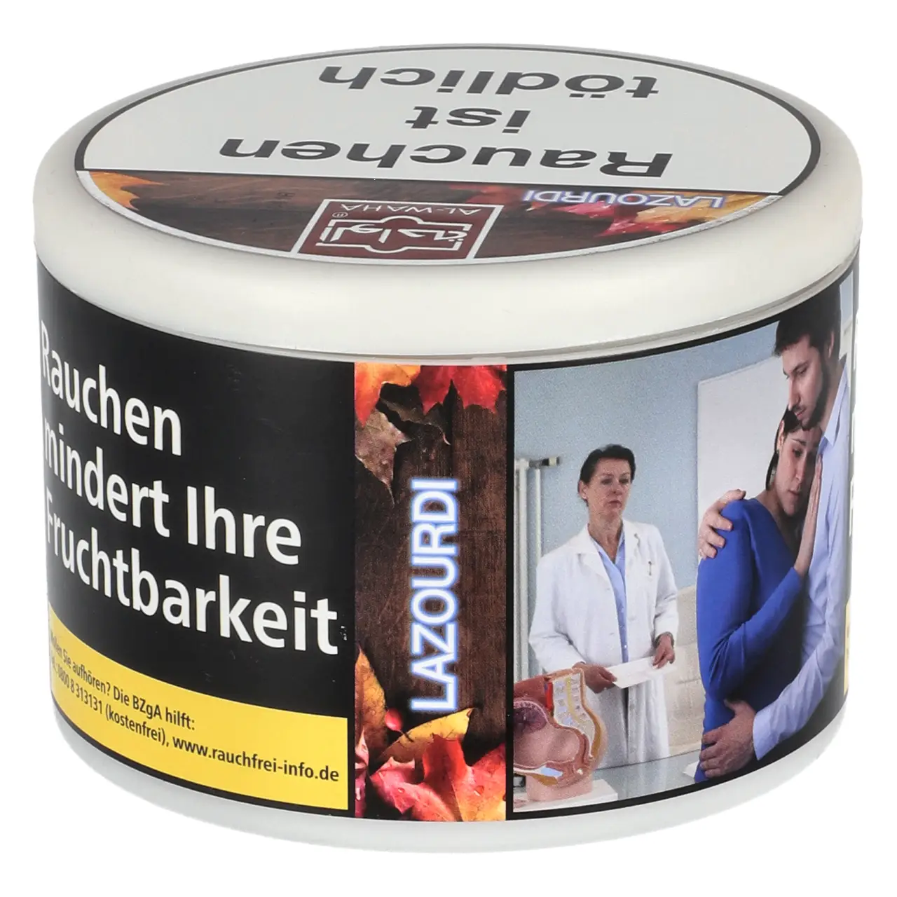 Al Waha Lazourdi Shisha Tabak - Kaugummi Zimt - 200g Dose