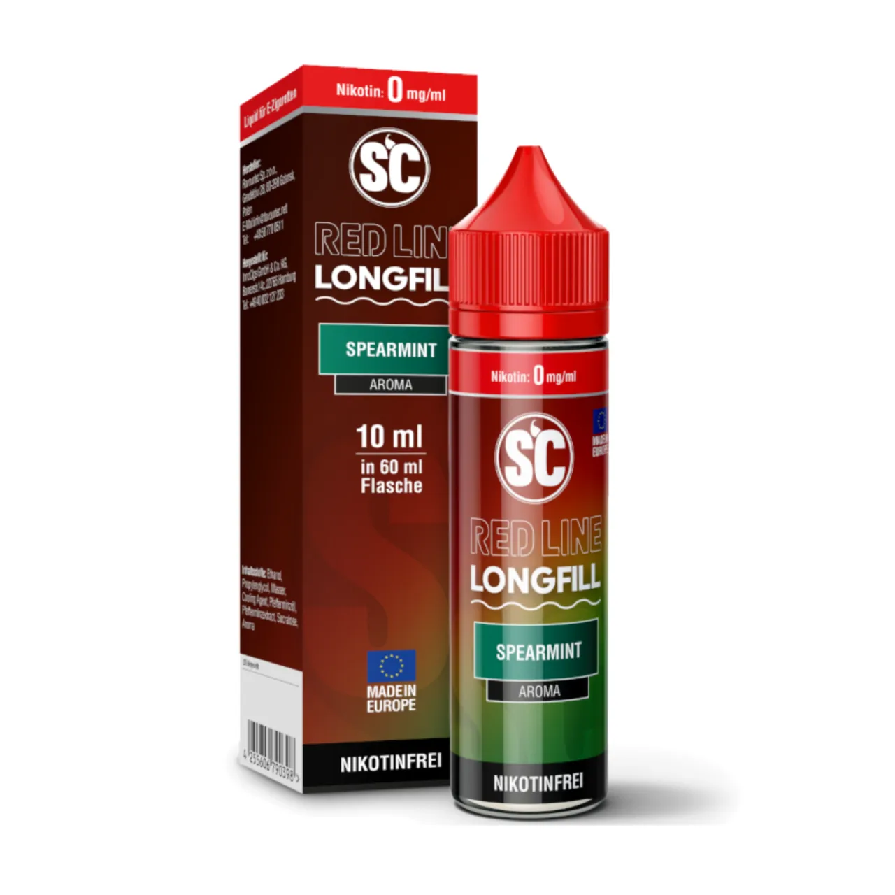 SC Red Line Longfill - Spearmint - Minze Menthol - Aroma 10ml SC Red Line Longfill Spearmint Aroma
