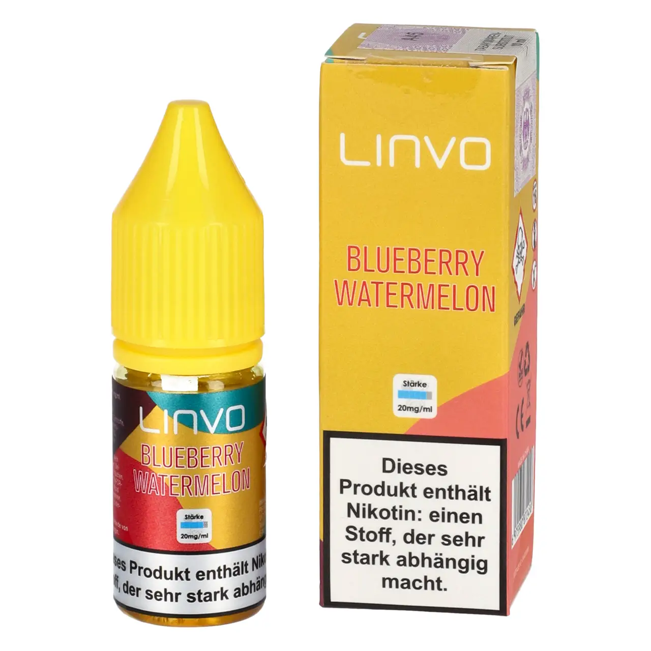 Blueberry Watermelon - Linvo Nikotinsalz Liquid für Mehrweg Vape - 10ml