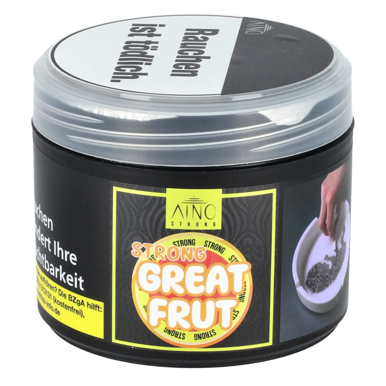 Aino Strong Grapefruit (Strong Great Frut) Darkblend Shisha Tabak, 200g Aino Strong Darkblend Shisha Tabak Great Frut in der 200g Dose