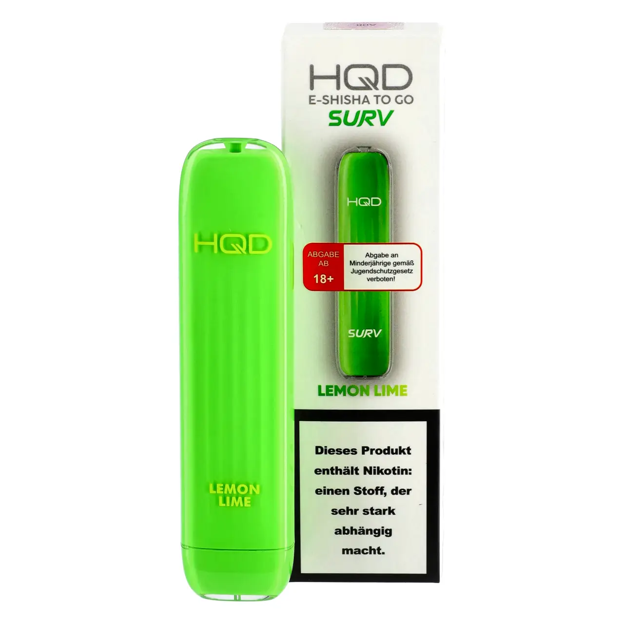 HQD Surv Zitrone Limette (Lemon Lime) Einweg E-Shisha, 2ml Lemon Lime - HQD Surv Einweg Vape