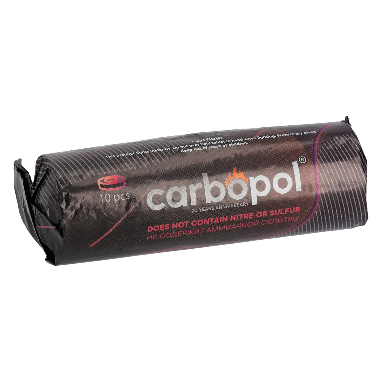 Carbopol Selbstzünderkohle 40 mm, 10-er Rolle Carbopol Shisha Kohle Schnellzünder - 40mm - Rolle