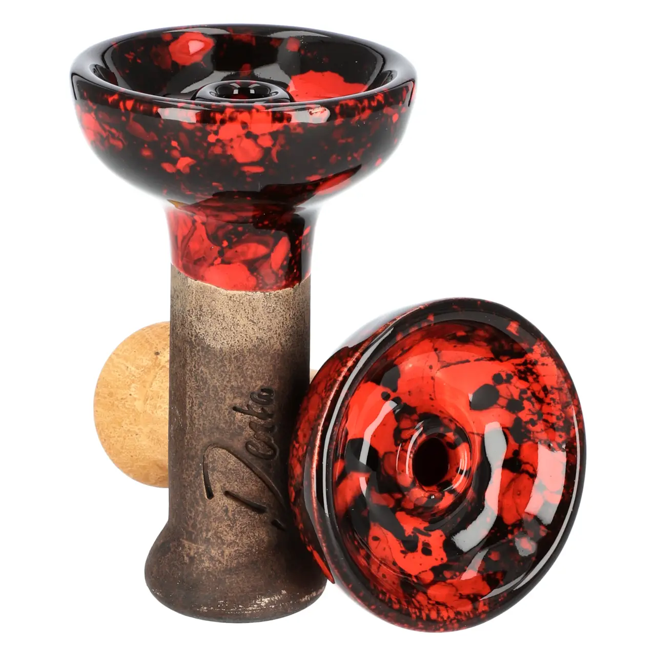 Denka Bowl Einloch Phunnel Rot-Schwarz von Vorne