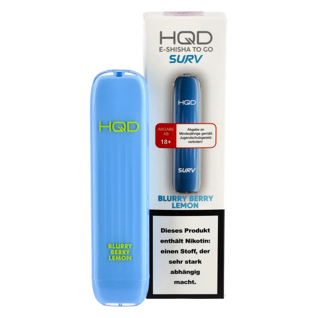 HQD Surv Blaue Himbeere Zitrone (Blurry Berry Lemon) Einweg E-Shisha, 2ml Blurry Berry Lemon - HQD Surv Einweg Vape