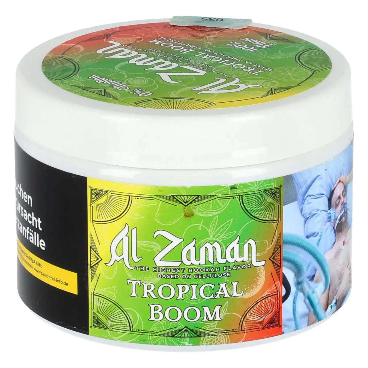 Al Zaman Maracuja Mango Grapefruit (Tropical Boom) nikotinfreier Shisha Tabak, 200g Al Zaman Tropical Boom Shisha Tabak Ersatz 200g