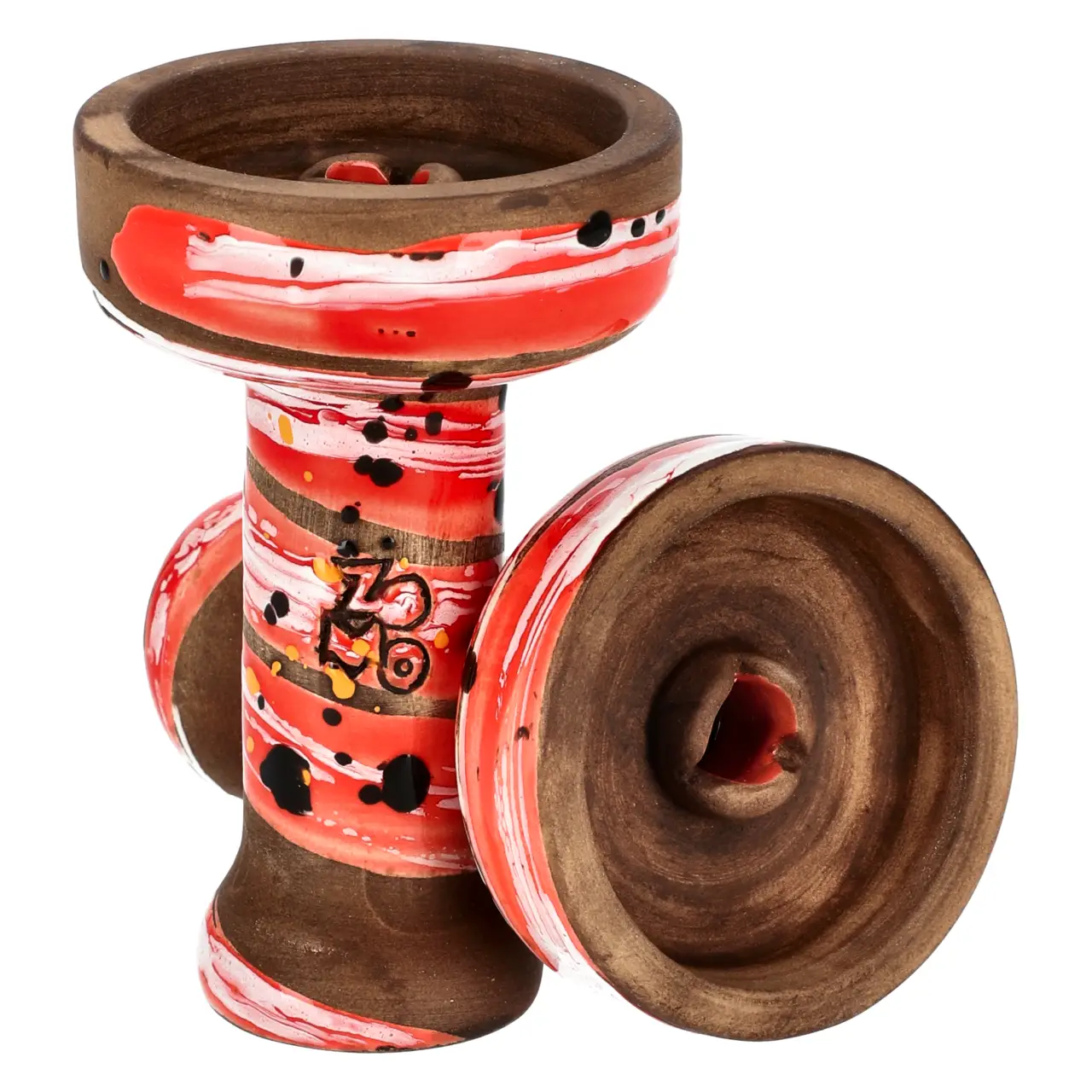 Kong Phunnel Zomo Edition Clay Ruby Tabakkopf Einloch Kong Phunnel Zomo Edition Clay Ruby von Vorne