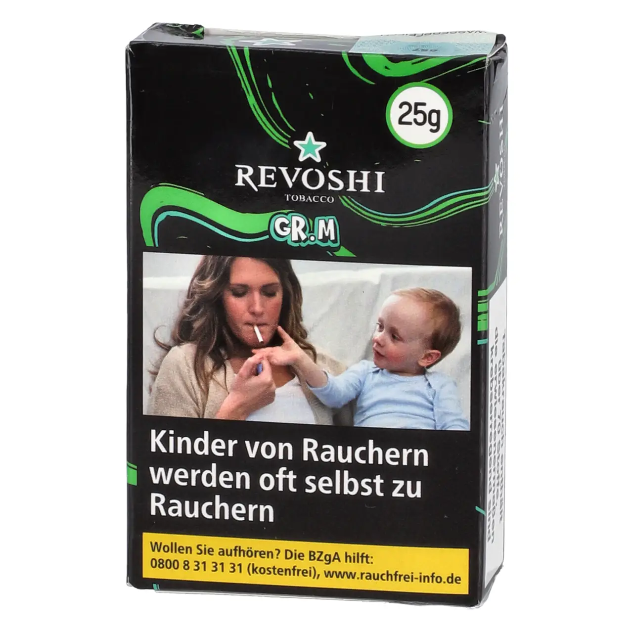 Revoshi Tobacco Traube Minze (GR.M) Shisha Tabak, 25g Revoshi Shisha Tabak GR M - Traube Minze - 25g