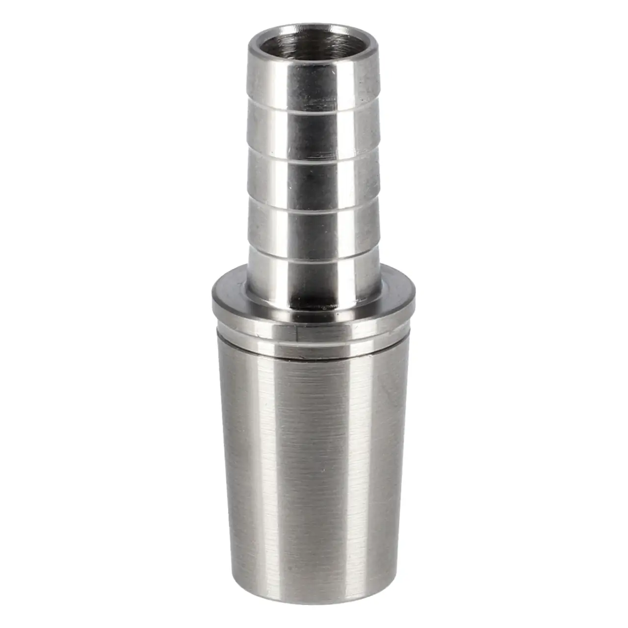 Schlauchadapter mit Ventil und Kugel, 18,8er Schliff, Edelstahl Aladin Schlauchadapter mit Ventil - 18er Schliff